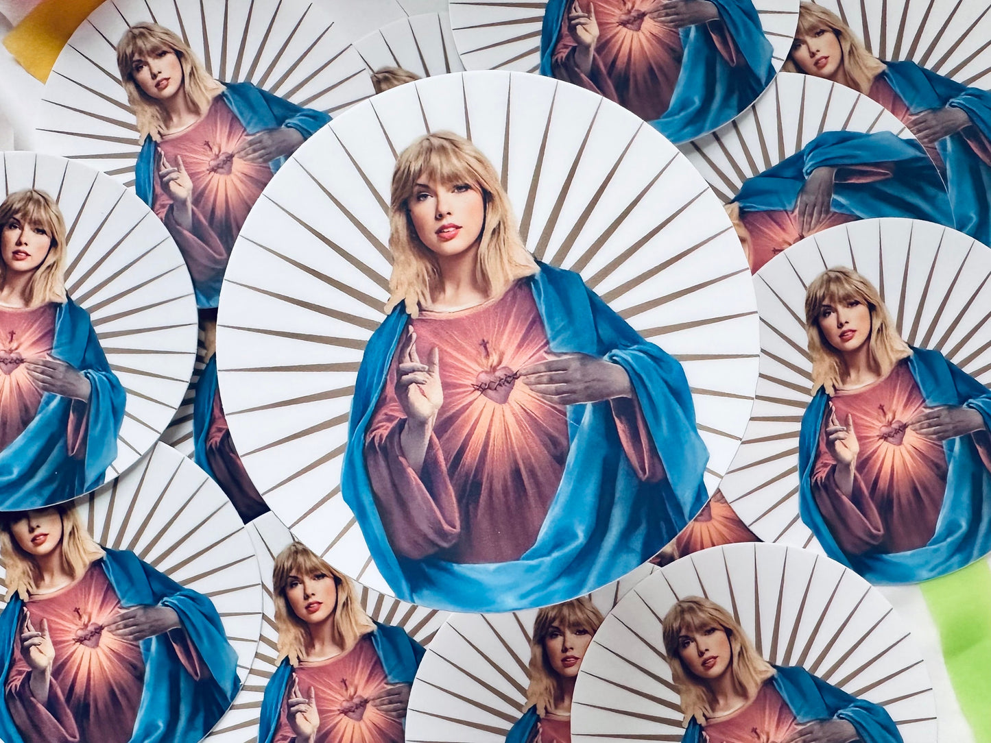 Swift Inspired Jesus Sticker, By the Eras Sticker, Holy Swift Eras Inspired Vinyl Sticker, 3" laptop sticker maedaymaedaymaeday