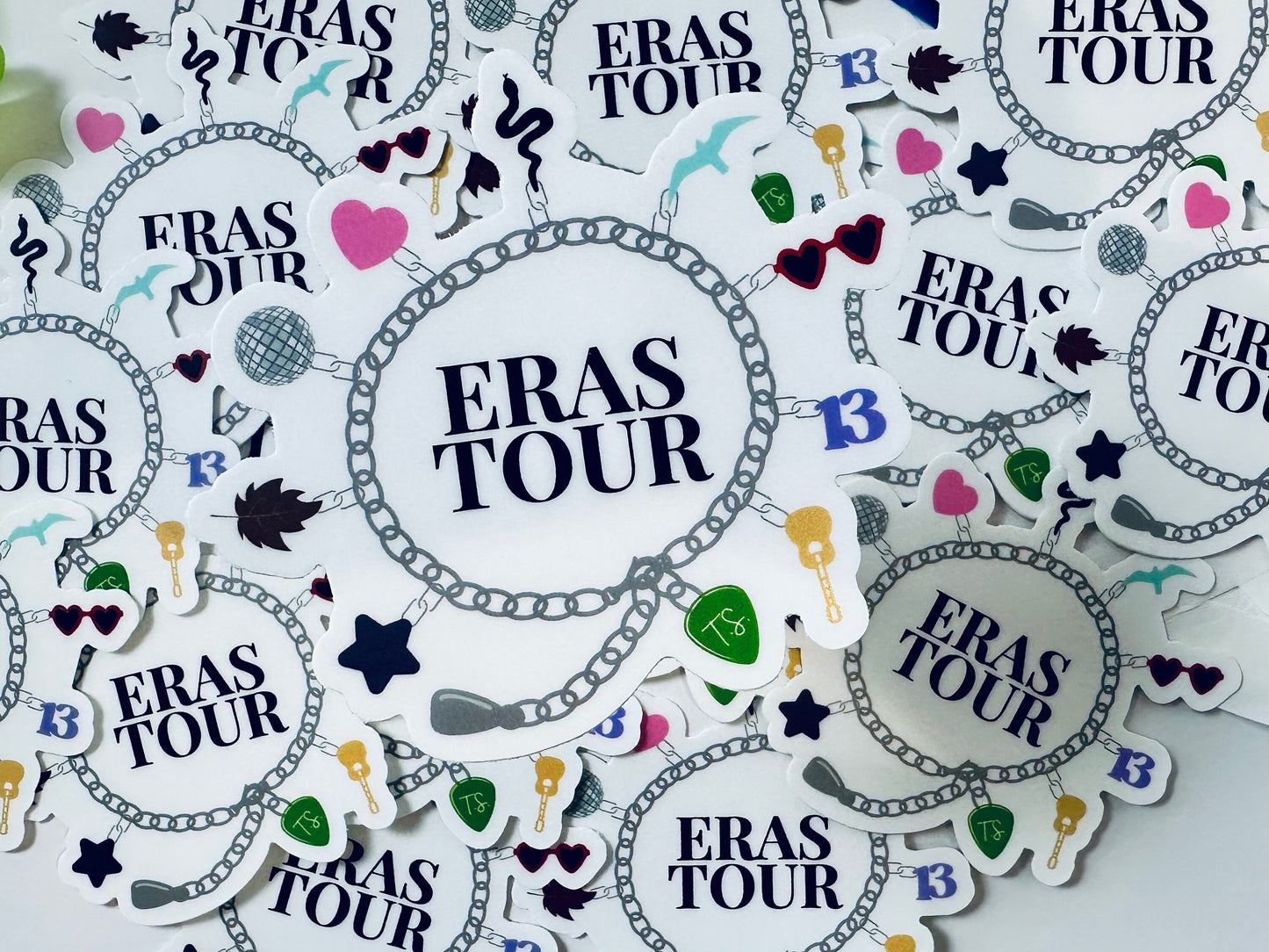 Swift Eras Inspired Friendship Bracelet, Eras Albums Friendship Bracelets, Eras Tour Inspired Sticker, Vinyl Sticker, 3" Laptop Sticker maedaymaedaymaeday