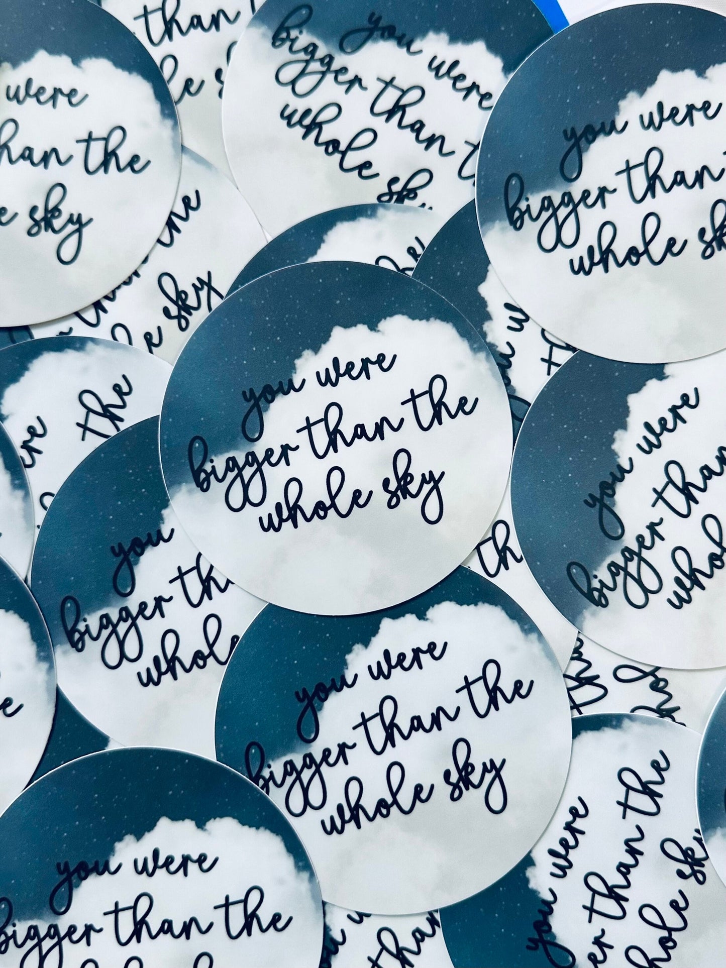 Swift Eras Inspired Sticker, Bigger Than the Whole Sky, Midnights Album Inspired Sticker, Vinyl Sticker, 3" Round Laptop Sticker maedaymaedaymaeday