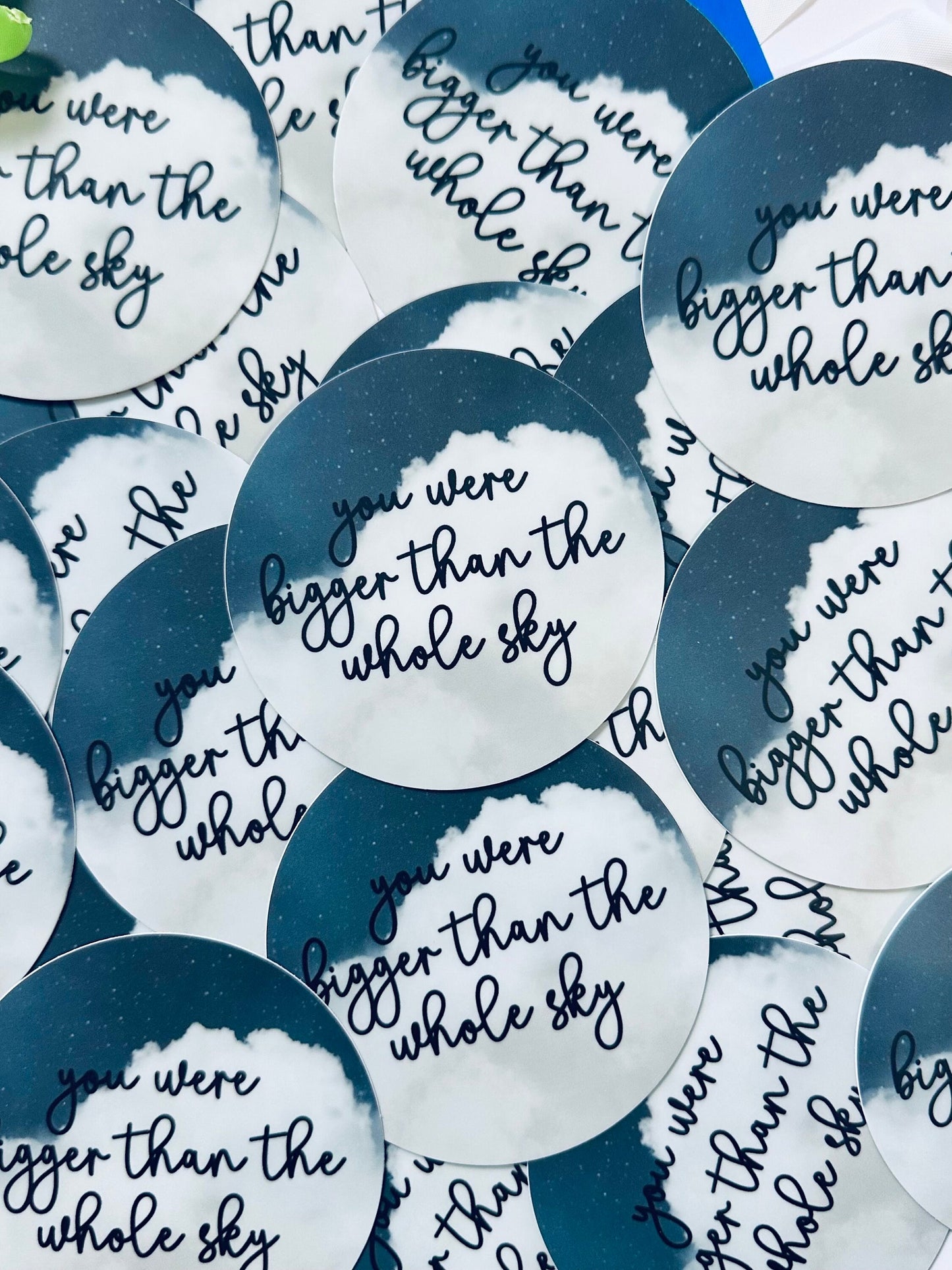Swift Eras Inspired Sticker, Bigger Than the Whole Sky, Midnights Album Inspired Sticker, Vinyl Sticker, 3" Round Laptop Sticker maedaymaedaymaeday