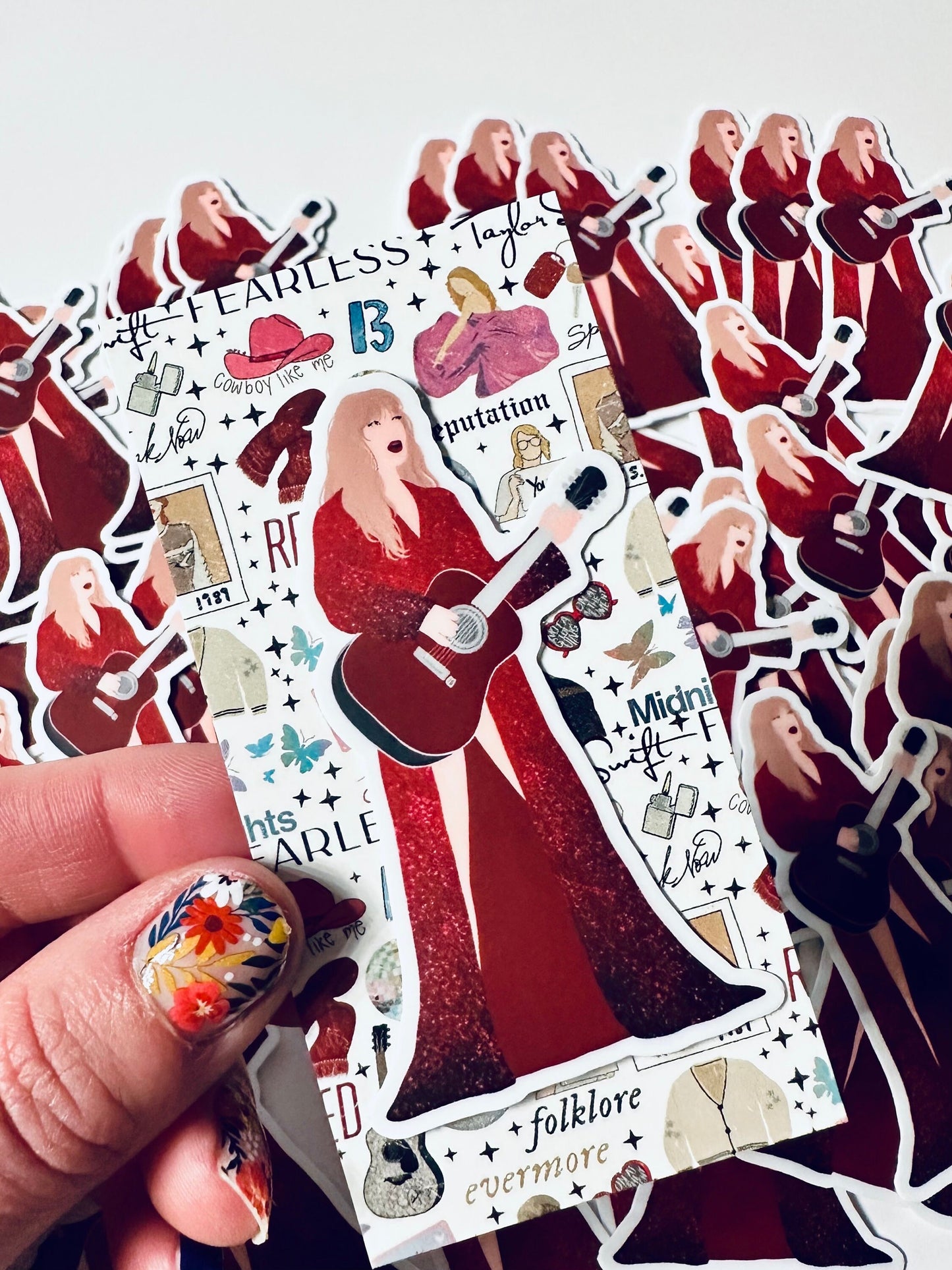 Red Eras Outfit Sticker, All Too Well Sticker, By the Eras Outfit Sticker, Eras Outfit Sticker, Swift Inspired Vinyl Sticker, Taylors Outfit maedaymaedaymaeday