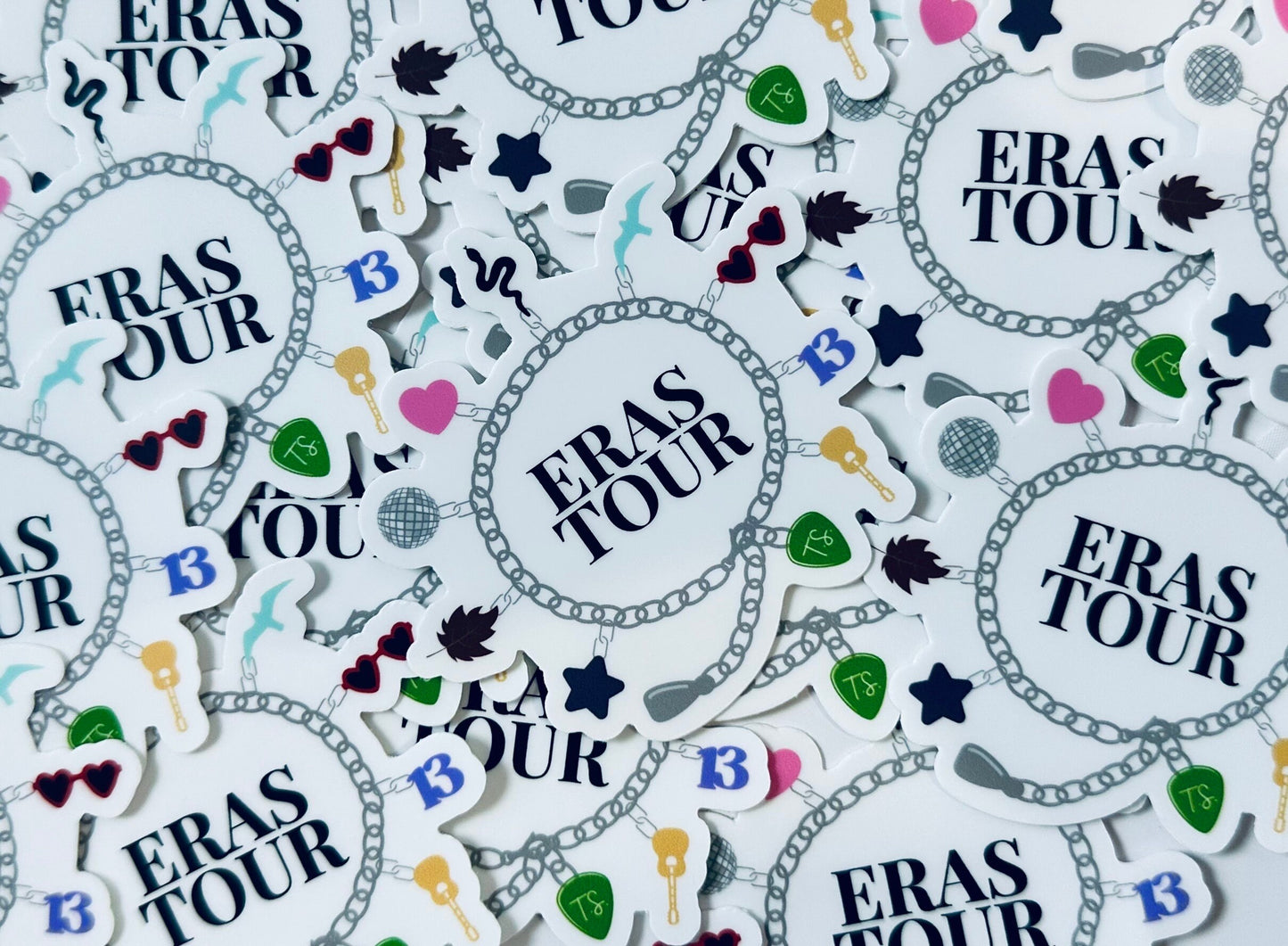 Swift Eras Inspired Friendship Bracelet, Eras Albums Friendship Bracelets, Eras Tour Inspired Sticker, Vinyl Sticker, 3" Laptop Sticker maedaymaedaymaeday