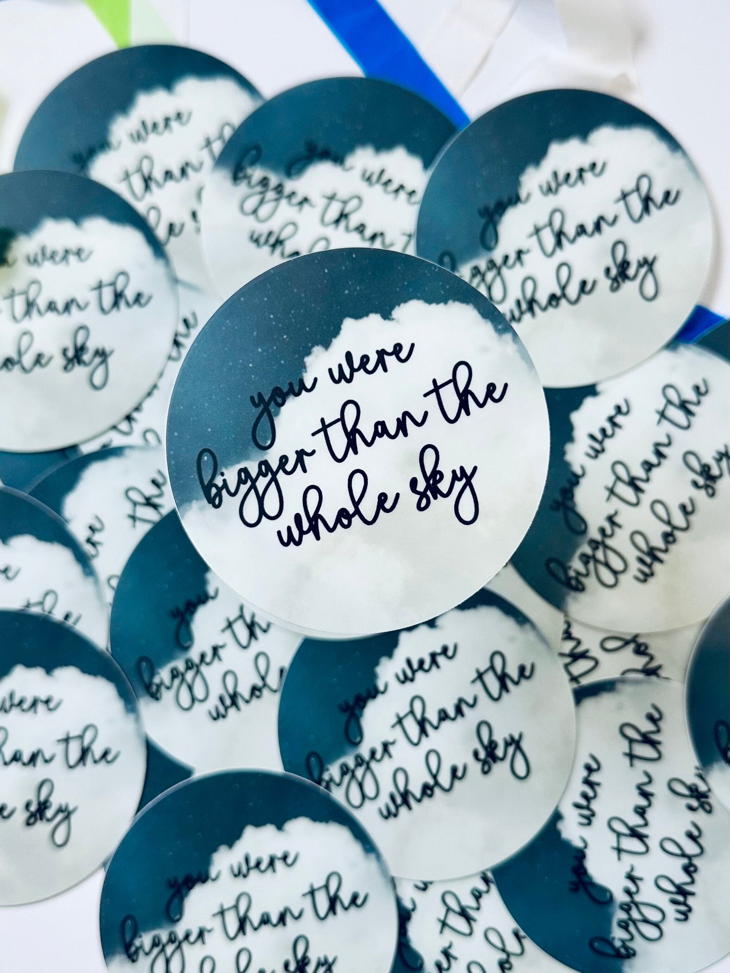 Swift Eras Inspired Sticker, Bigger Than the Whole Sky, Midnights Album Inspired Sticker, Vinyl Sticker, 3" Round Laptop Sticker maedaymaedaymaeday