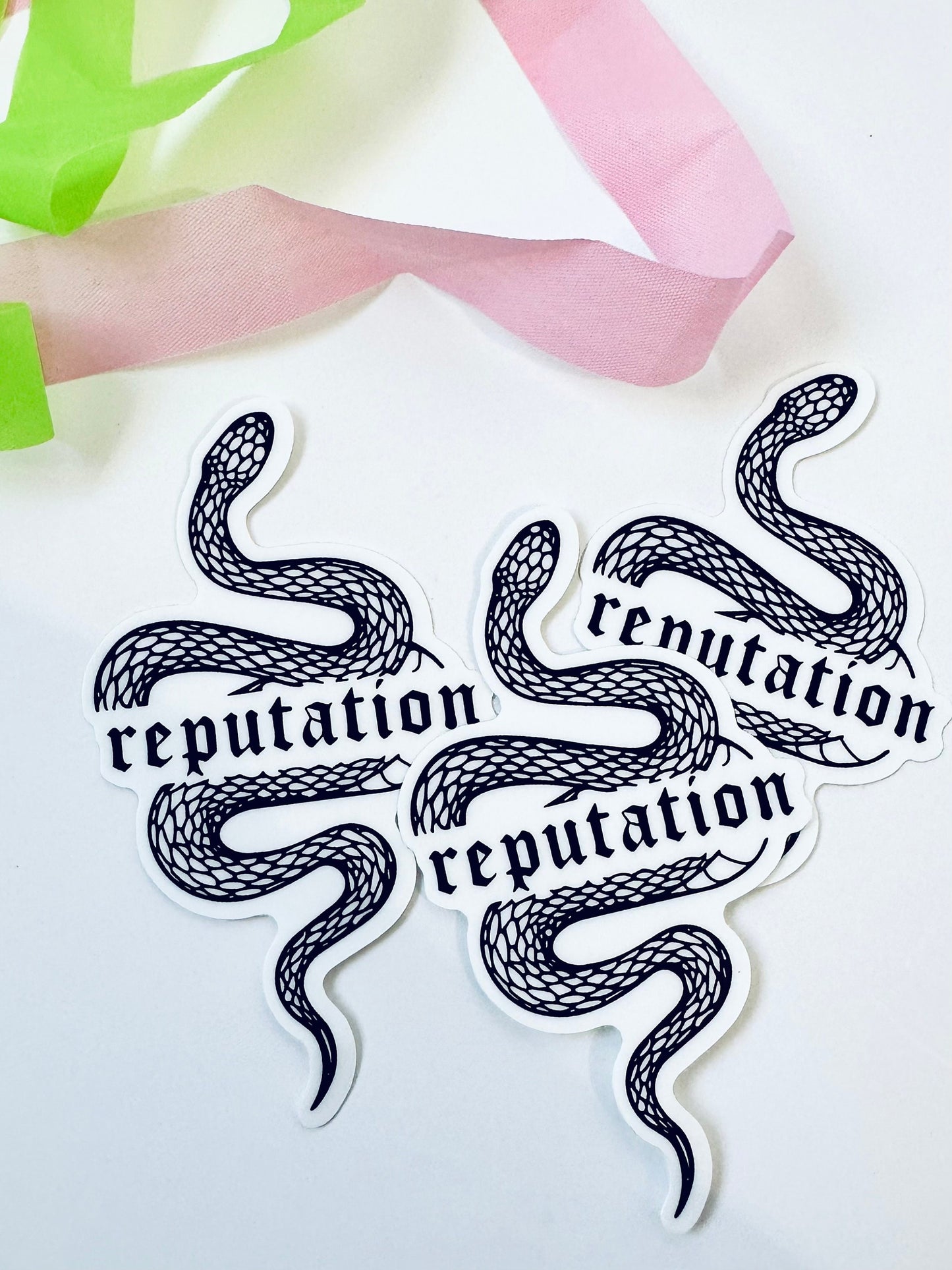 Swift Reputation Inspired Snake Sticker, Eras Accessories, Taylor Inspired Rep Sticker, Reputation Album maedaymaedaymaeday