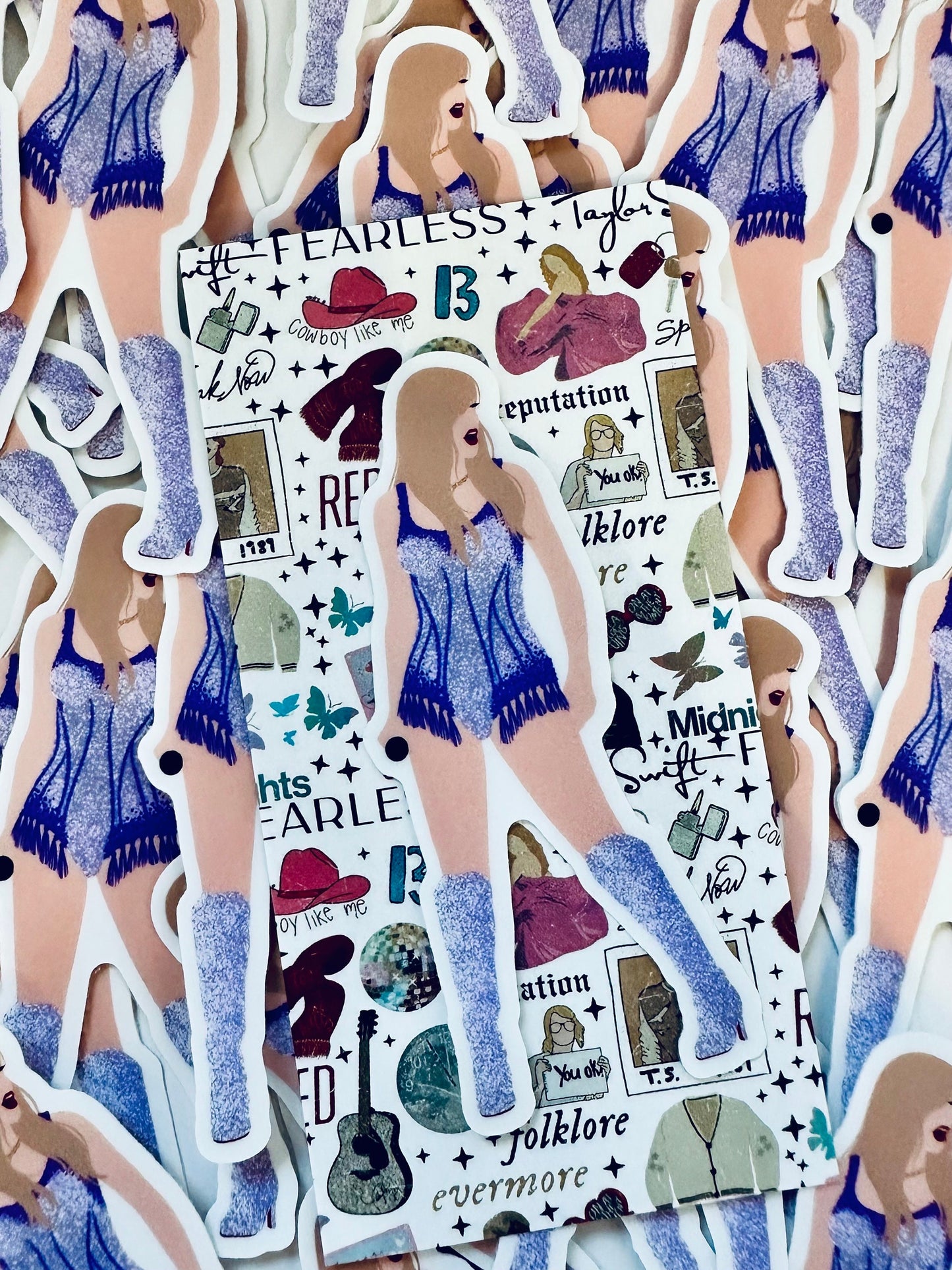 Purple Fringe Lover Bodysuit Eras Outfit, Miss Americana/Heartbreak Prince, By the Eras Outfit Sticker, Swiftie Inspired maedaymaedaymaeday