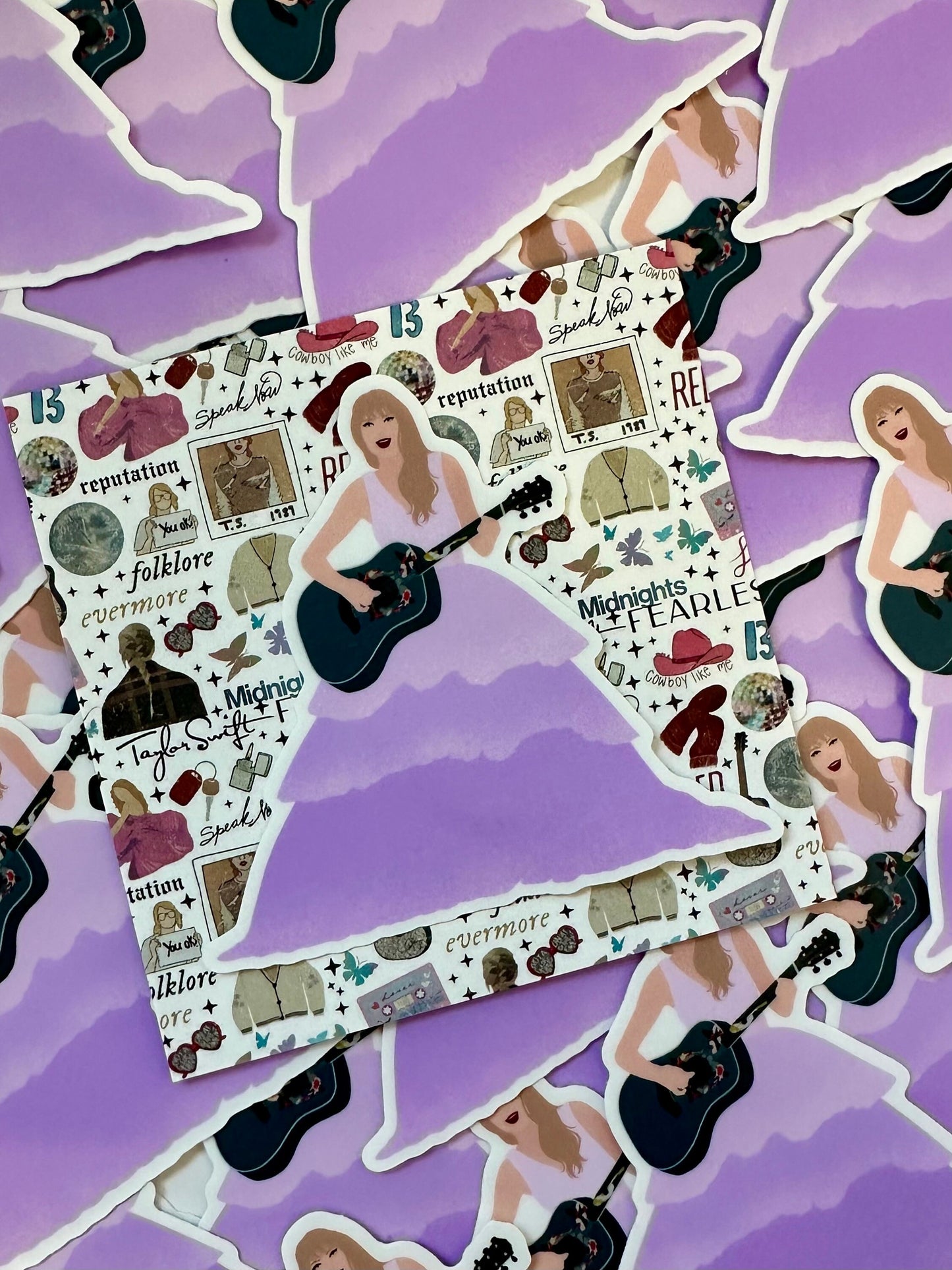 Purple Tiered Speak Now Eras Outfit, Enchanted Purple Cupcake Eras Dress, By the Eras Outfit Sticker, Eras Outfit Swift Inspired Sticker maedaymaedaymaeday