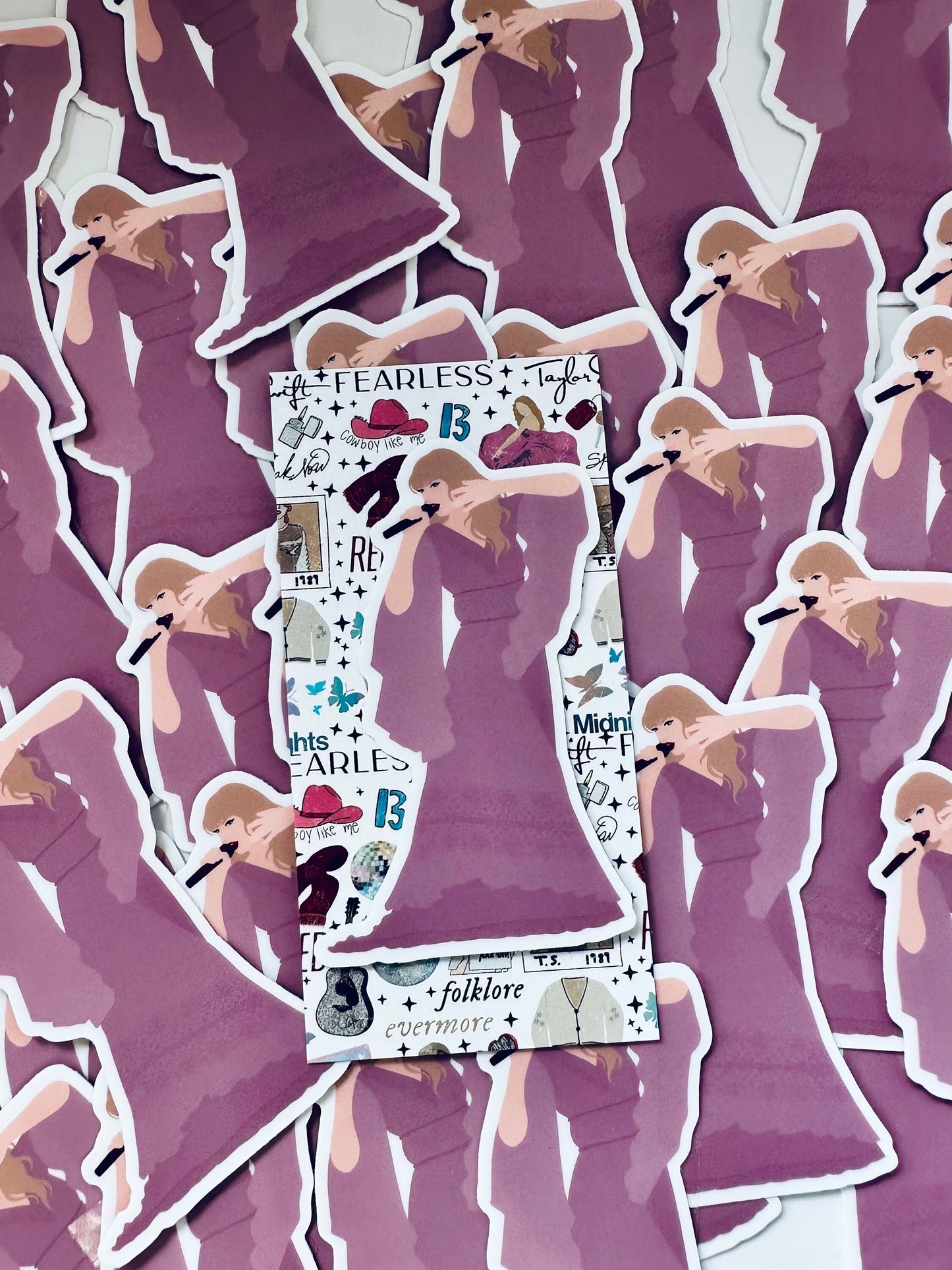 Purple Folklore Eras Outfit Sticker, Folklore Sticker, By the Eras Outfit Sticker, Eras Outfit Sticker, Swift Inspired Vinyl Sticker, Taylor maedaymaedaymaeday