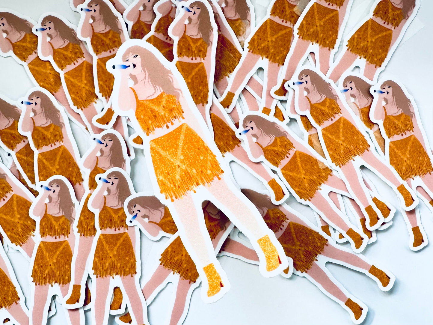 Orange 1989 Eras Outfit Sticker, Shake it Off Sticker, By the Eras Outfit Sticker, Eras Outfit Sticker,Swift Inspired Vinyl Sticker, Taylors maedaymaedaymaeday