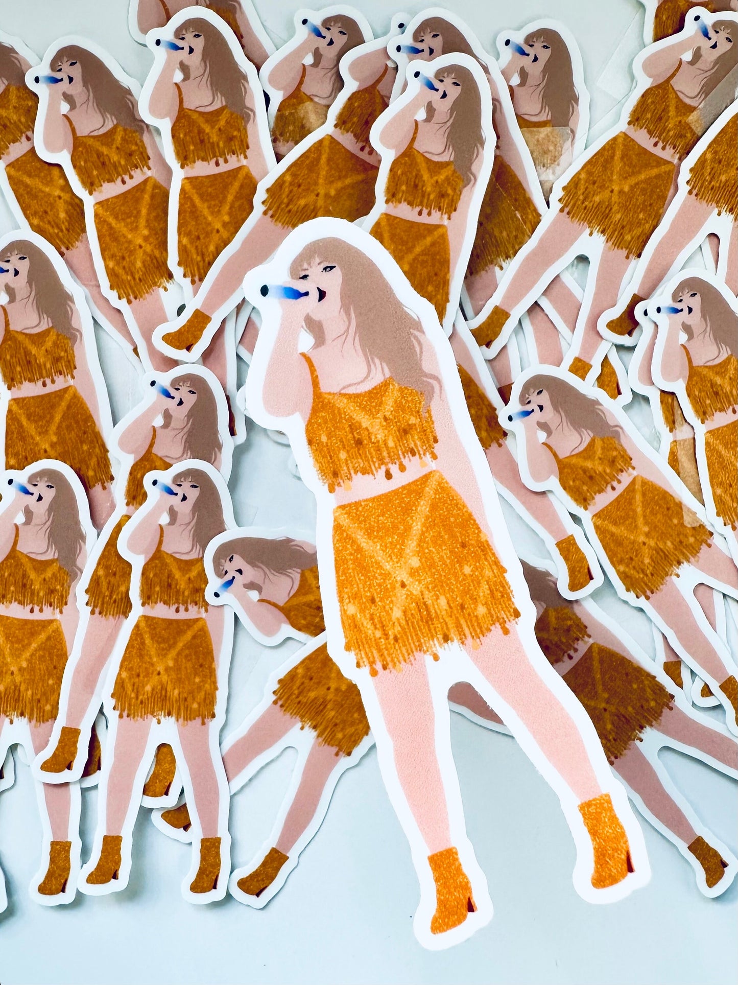 Orange 1989 Eras Outfit Sticker, Shake it Off Sticker, By the Eras Outfit Sticker, Eras Outfit Sticker,Swift Inspired Vinyl Sticker, Taylors maedaymaedaymaeday