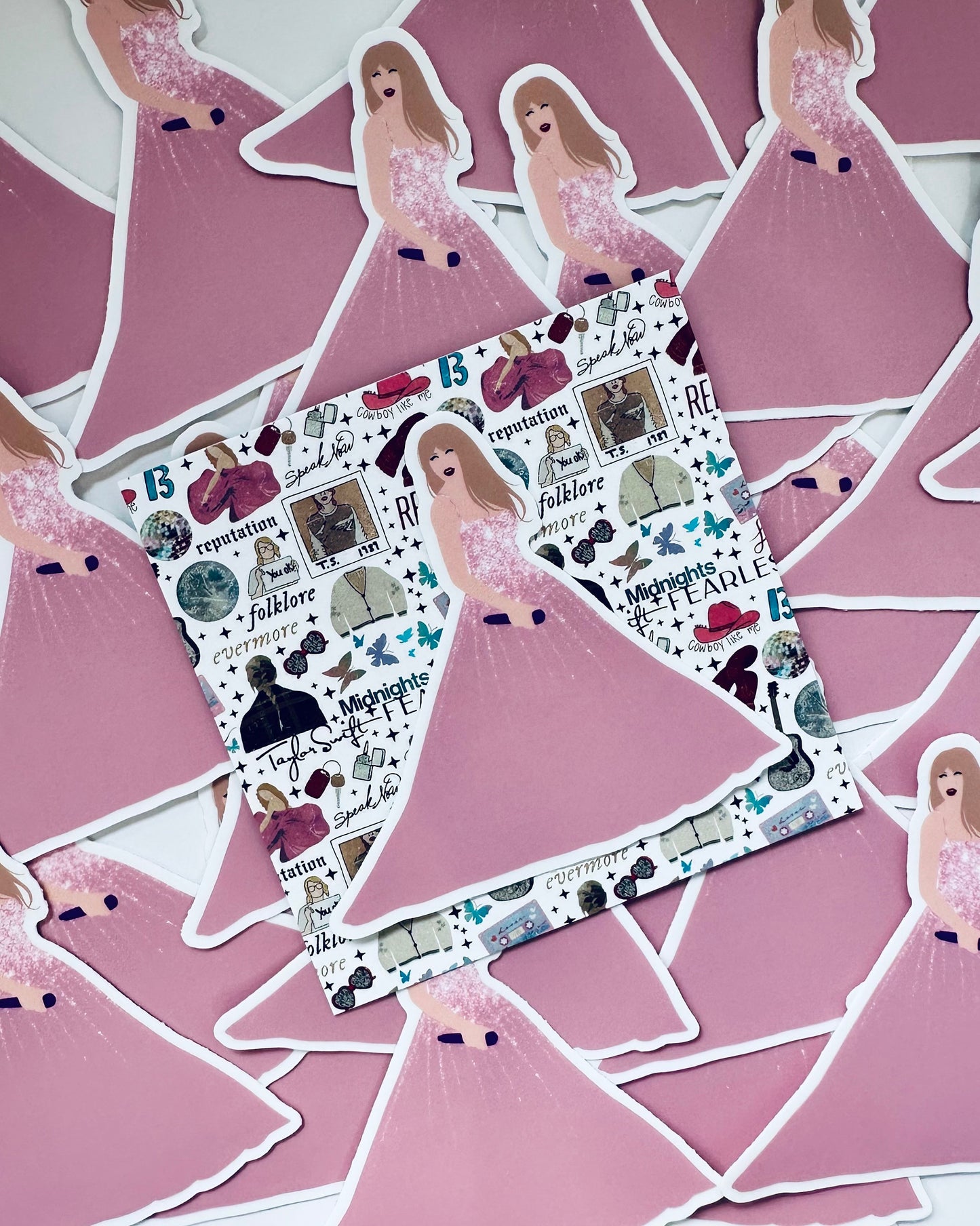 Pink Speak Now Eras Outfit, Enchanted Pink Ball Gown Eras Dress, By the Eras Outfit Sticker,Eras Outfit Swift Inspired Sticker, Swiftie Gift maedaymaedaymaeday