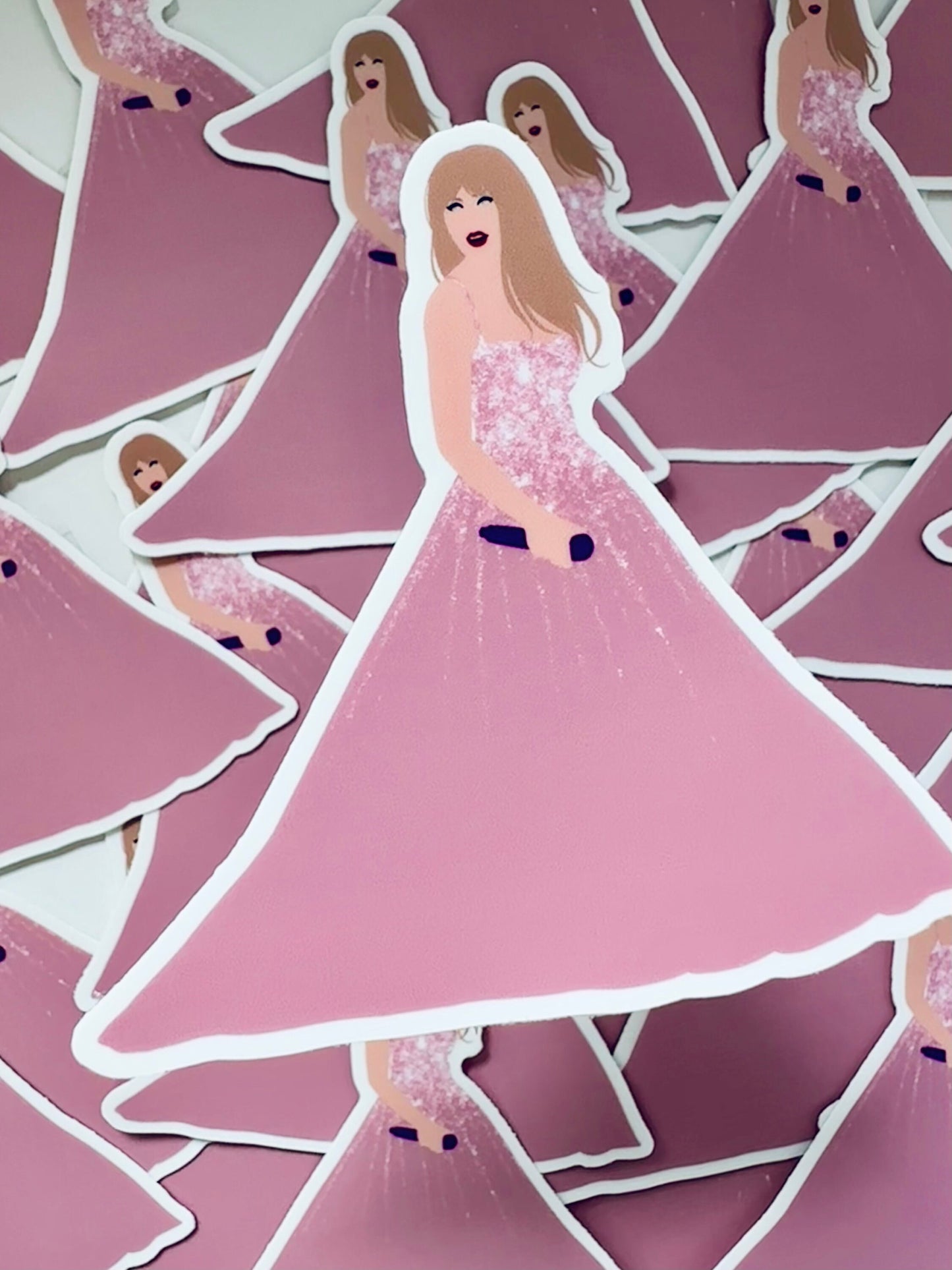 Pink Speak Now Eras Outfit, Enchanted Pink Ball Gown Eras Dress, By the Eras Outfit Sticker,Eras Outfit Swift Inspired Sticker, Swiftie Gift maedaymaedaymaeday