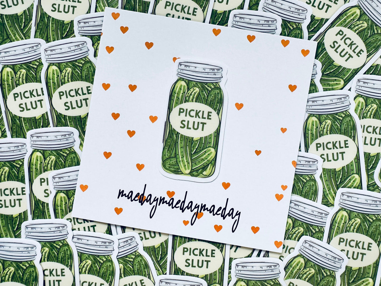 Pickle Slut Waterproof Sticker: Dill-icious Humor Gift maedaymaedaymaeday