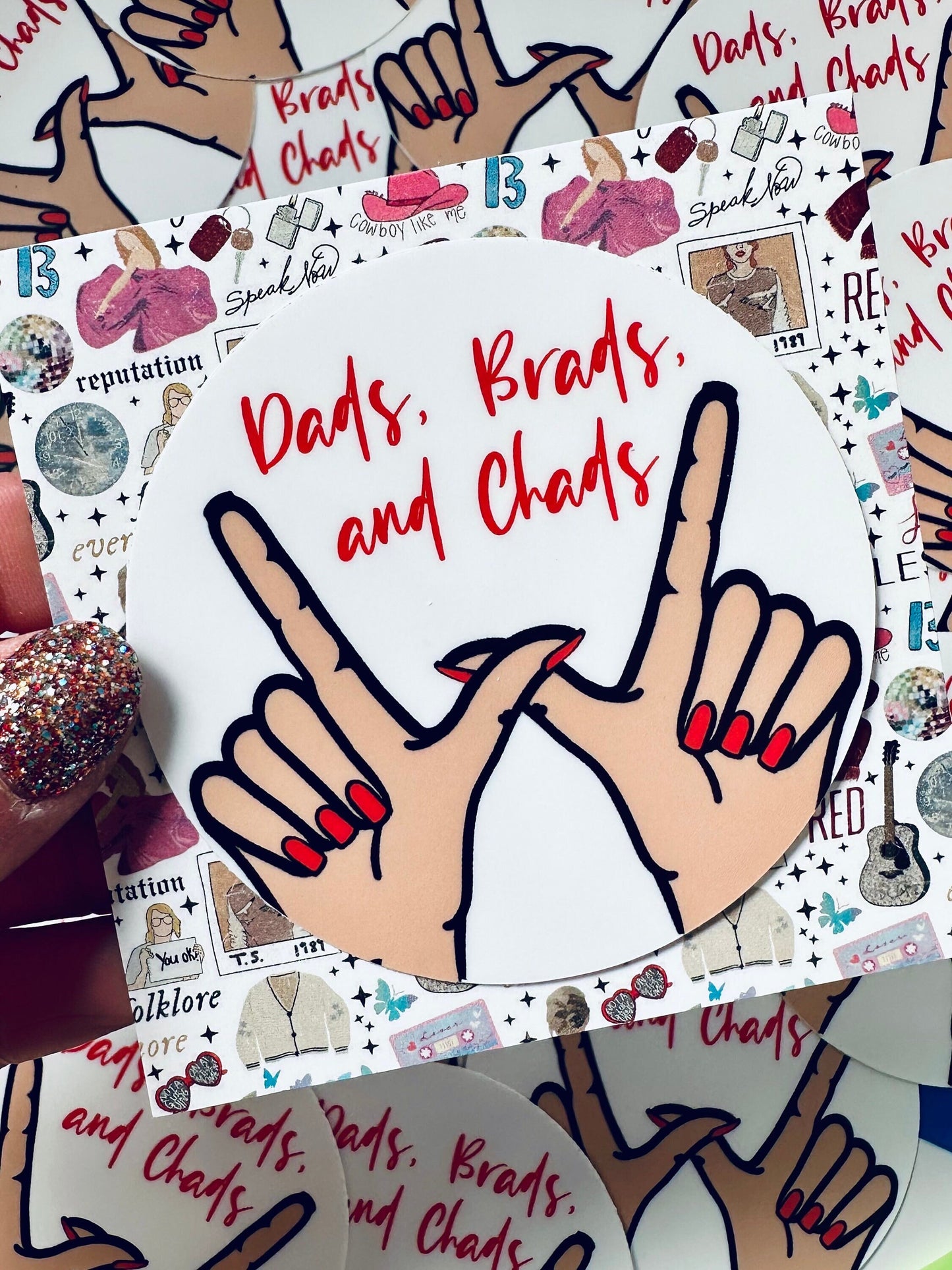 Whatever Dads, Brads and Chads Sticker, Swift Inspired Person of the Year 2023, Taylor Person of the Year, Cookie of the Year Sticker maedaymaedaymaeday