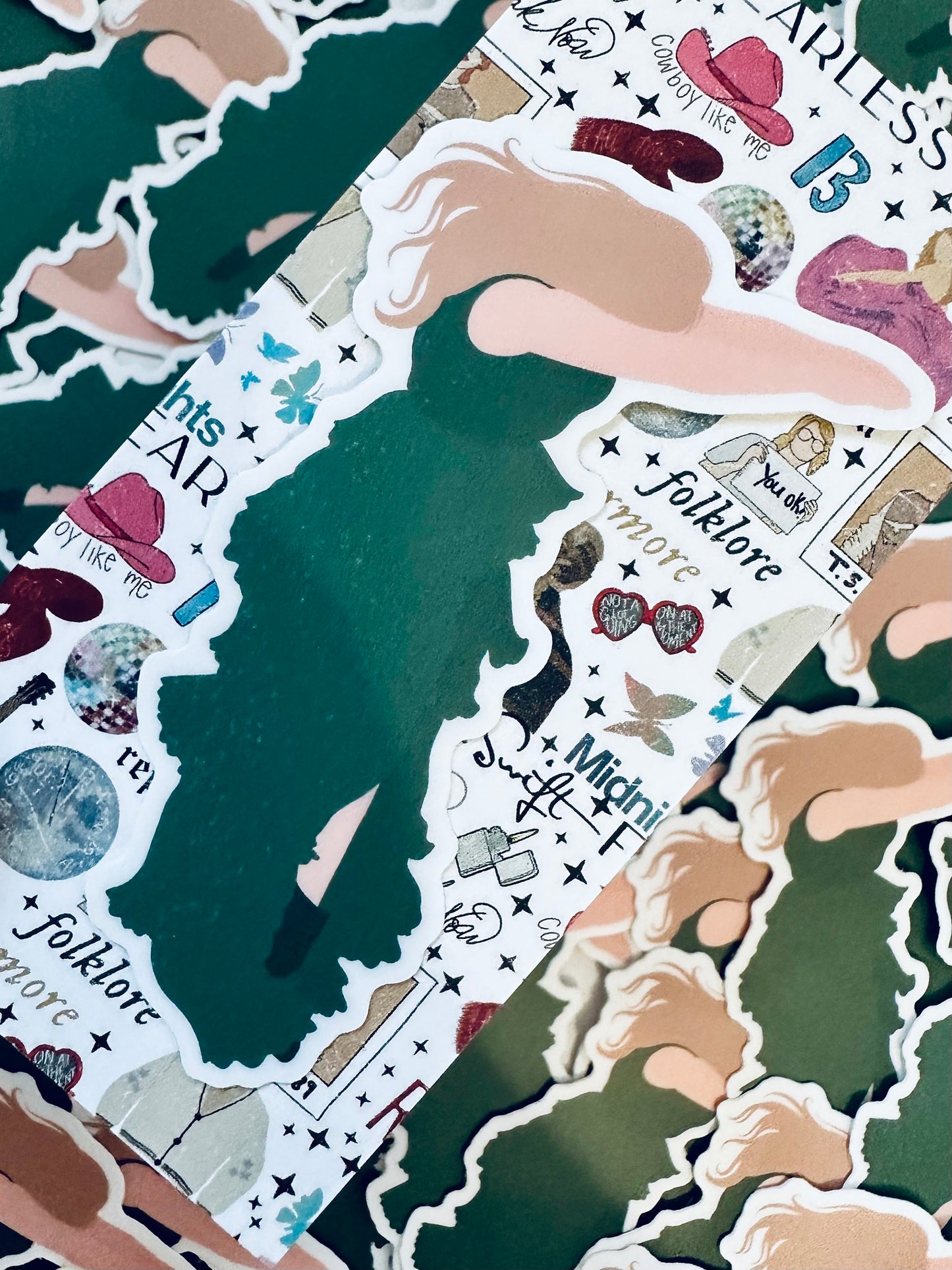 Eras Tour Surprise Acoustic Set Eras Outfit, Green Cap Sleeve Eras Dress,By the Eras Outfit Sticker, Taylor Eras Outfit Sticker, Stage Dive maedaymaedaymaeday
