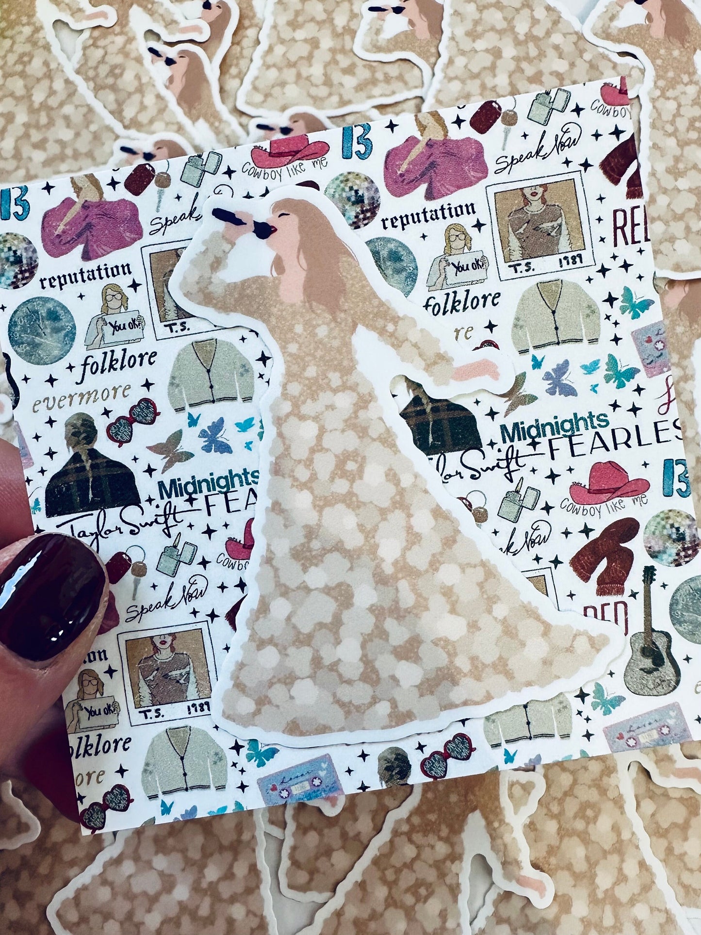 Speak Now Eras Outfit, Enchanted Mushroom Floral Eras Dress, By the Eras Outfit Sticker, Eras Outfit Sticker, Swift Inspired Vinyl Sticker, maedaymaedaymaeday