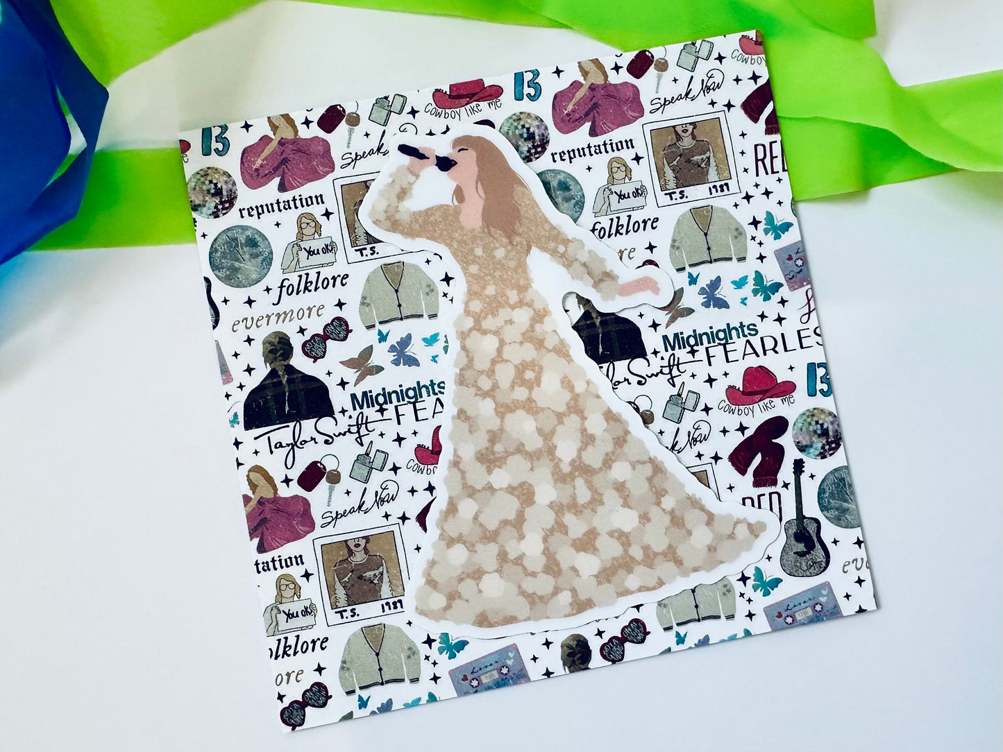 Speak Now Eras Outfit, Enchanted Mushroom Floral Eras Dress, By the Eras Outfit Sticker, Eras Outfit Sticker, Swift Inspired Vinyl Sticker, maedaymaedaymaeday