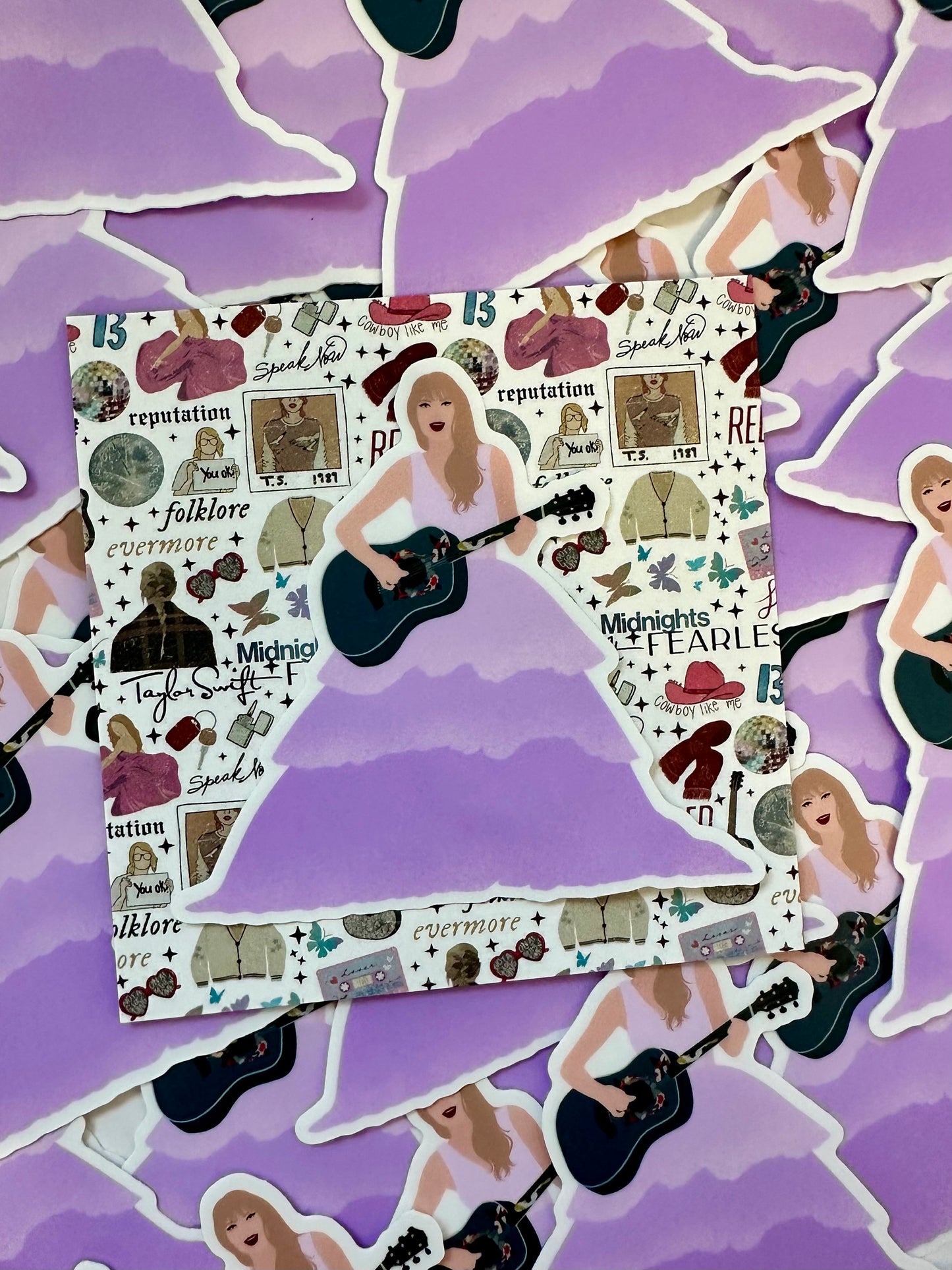 Purple Tiered Speak Now Eras Outfit, Enchanted Purple Cupcake Eras Dress, By the Eras Outfit Sticker, Eras Outfit Swift Inspired Sticker maedaymaedaymaeday