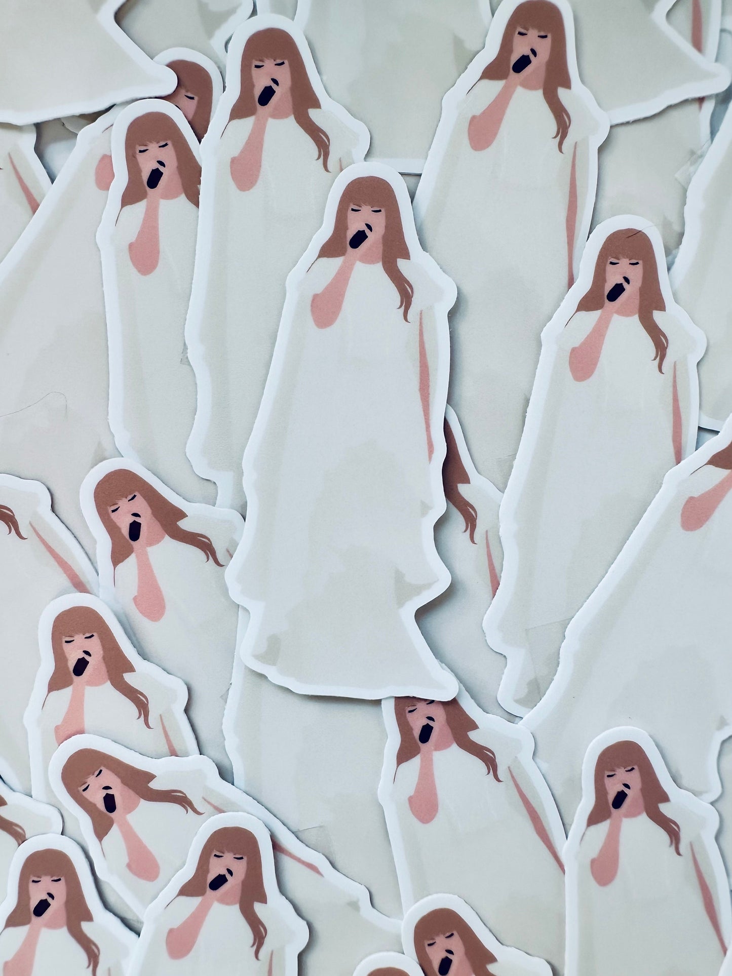 Folklore Eras Outfit Sticker, Lace and Cream Folklore Dress, By the Eras Outfit Sticker, Eras Outfit Sticker, Swift Inspired Vinyl Sticker maedaymaedaymaeday