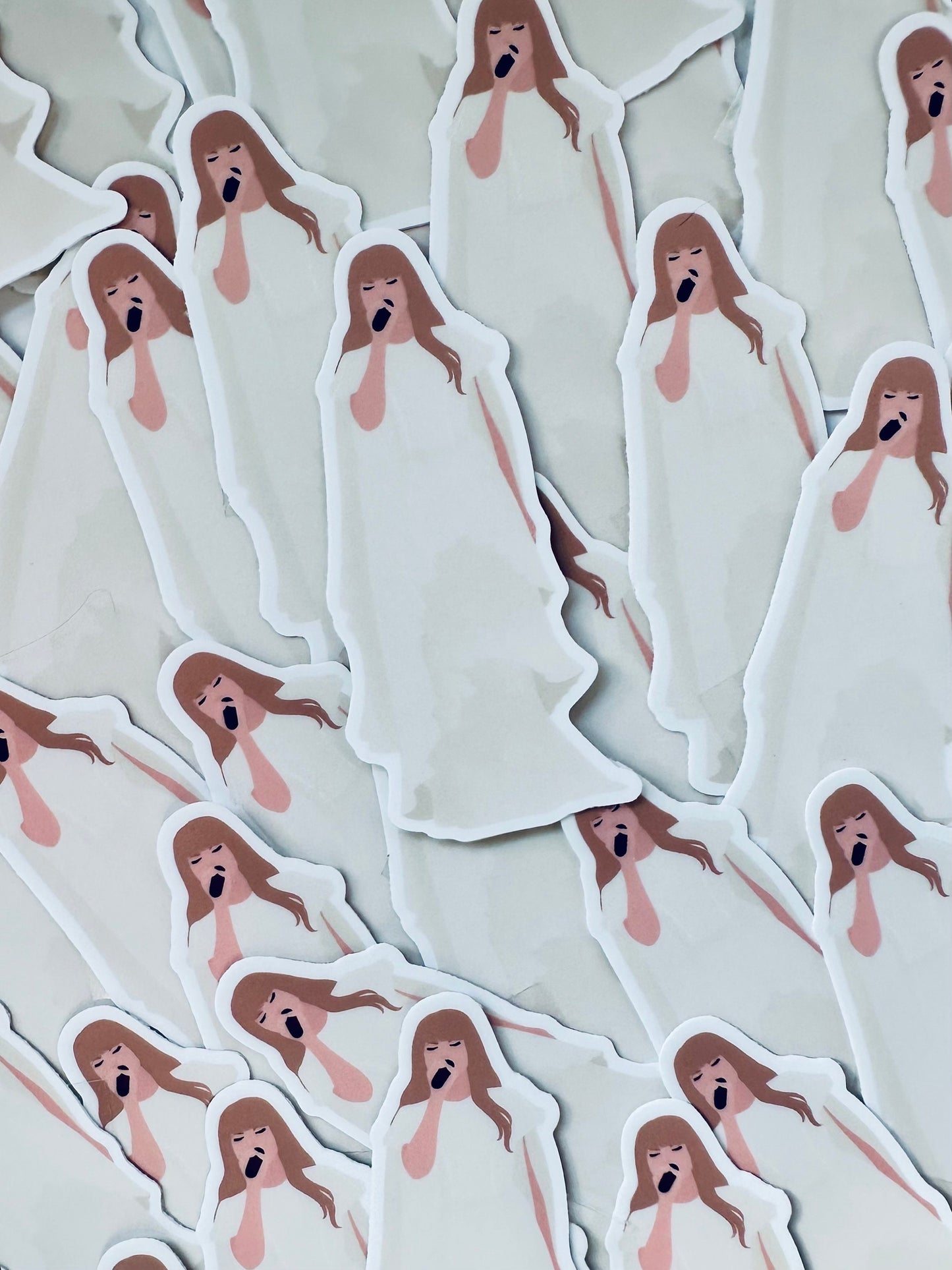 Folklore Eras Outfit Sticker, Lace and Cream Folklore Dress, By the Eras Outfit Sticker, Eras Outfit Sticker, Swift Inspired Vinyl Sticker maedaymaedaymaeday