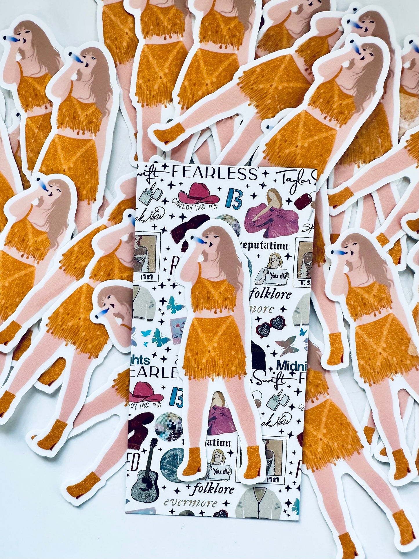 Orange 1989 Eras Outfit Sticker, Shake it Off Sticker, By the Eras Outfit Sticker, Eras Outfit Sticker,Swift Inspired Vinyl Sticker, Taylors maedaymaedaymaeday