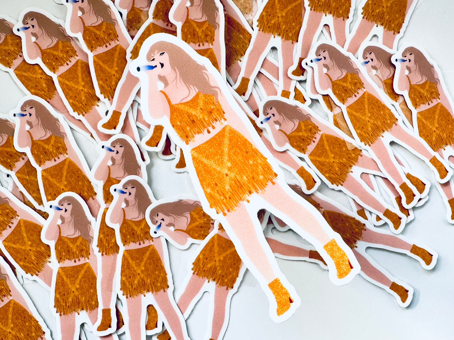 Orange 1989 Eras Outfit Sticker, Shake it Off Sticker, By the Eras Outfit Sticker, Eras Outfit Sticker,Swift Inspired Vinyl Sticker, Taylors maedaymaedaymaeday