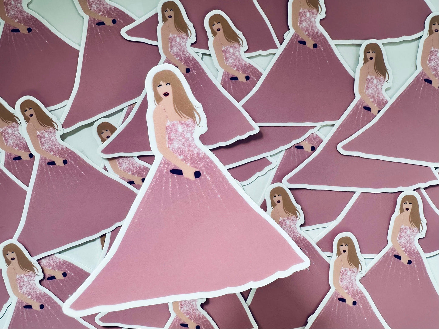 Pink Speak Now Eras Outfit, Enchanted Pink Ball Gown Eras Dress, By the Eras Outfit Sticker,Eras Outfit Swift Inspired Sticker, Swiftie Gift maedaymaedaymaeday