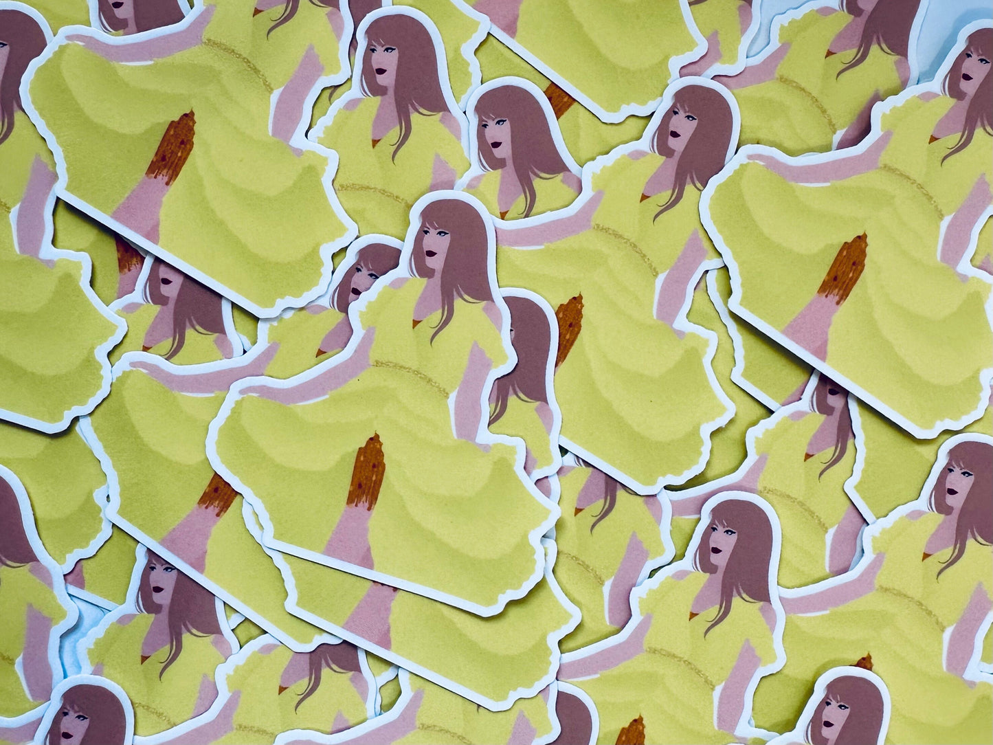 Yellow Eras Tour Surprise Acoustic Set Eras Outfit, Yellow Cap Sleeve Eras Dress,By the Eras Outfit Sticker, Taylor Eras Outfit Sticker maedaymaedaymaeday