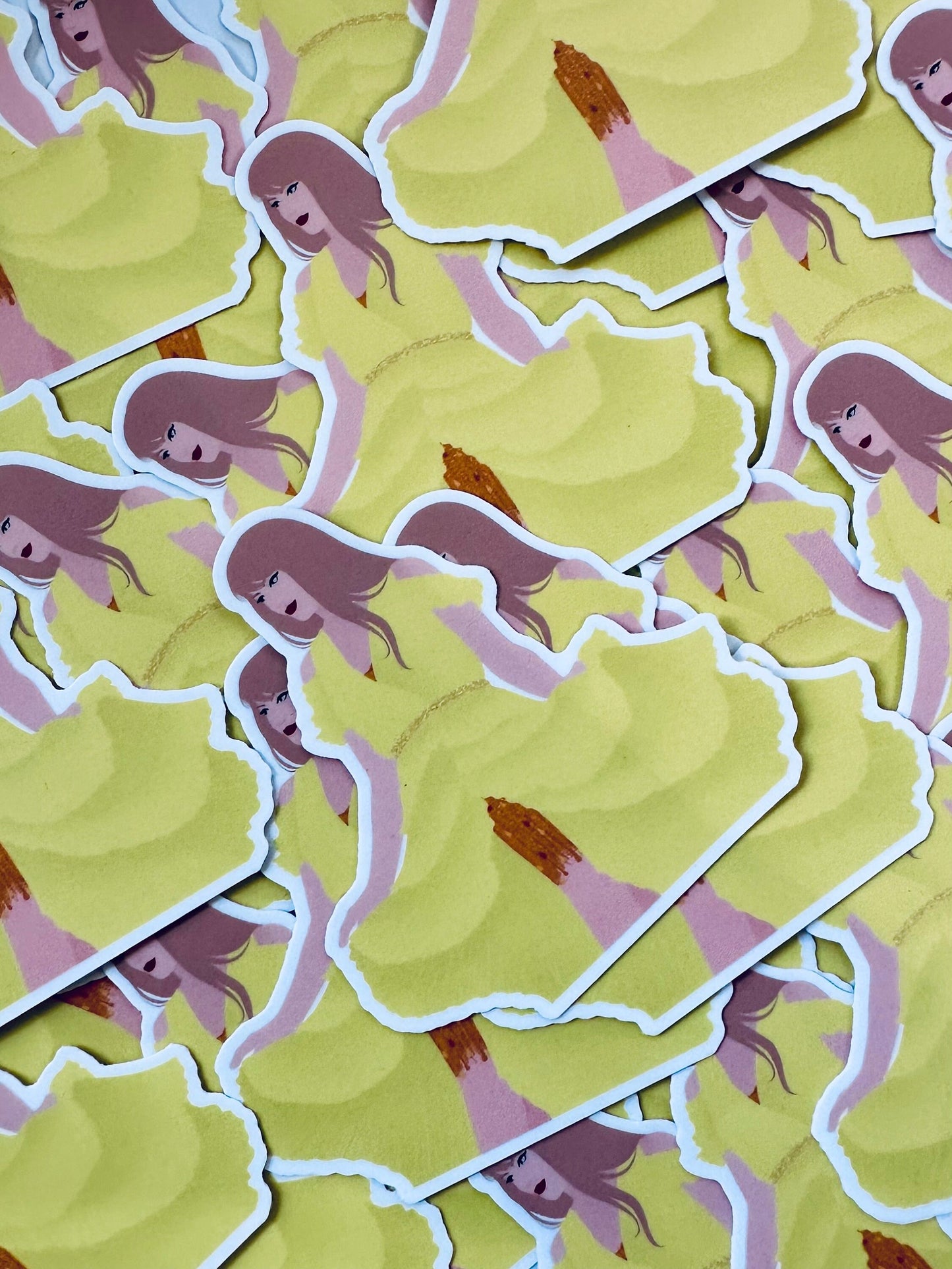 Yellow Eras Tour Surprise Acoustic Set Eras Outfit, Yellow Cap Sleeve Eras Dress,By the Eras Outfit Sticker, Taylor Eras Outfit Sticker maedaymaedaymaeday