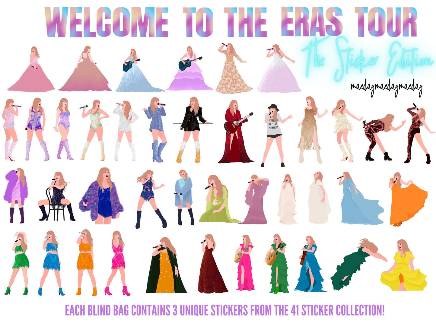 Welcome to the Eras Tour, The Sticker Edition Blind Bag maedaymaedaymaeday