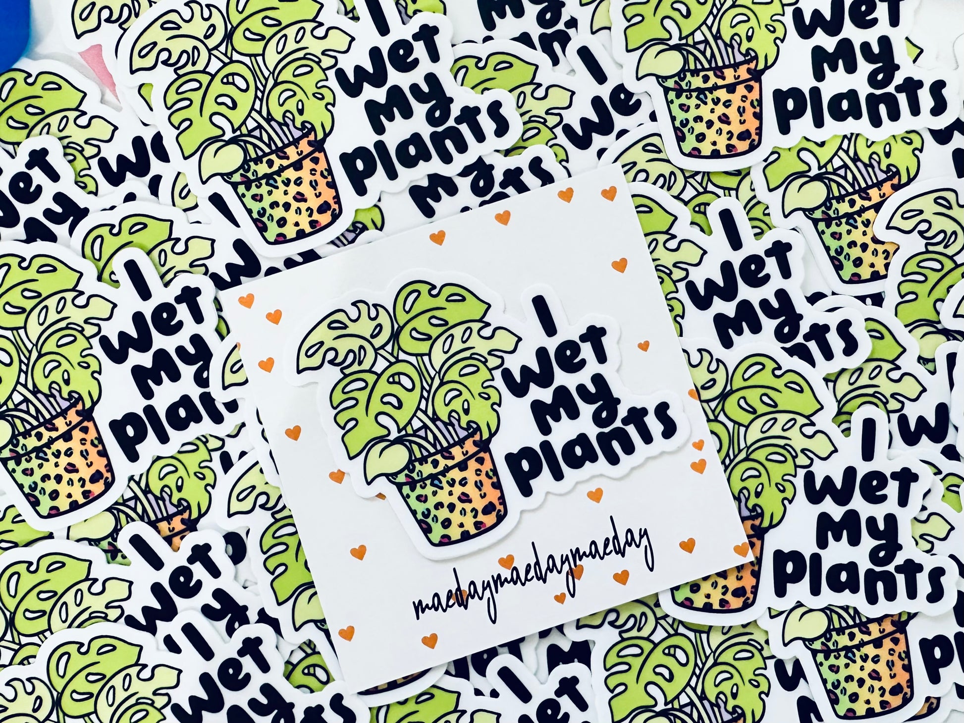 I wet my plants Sticker, Mental Health Sticker, Trendy Sticker for Kindle, Laptop, Best Selling Permanent Sticker maedaymaedaymaeday