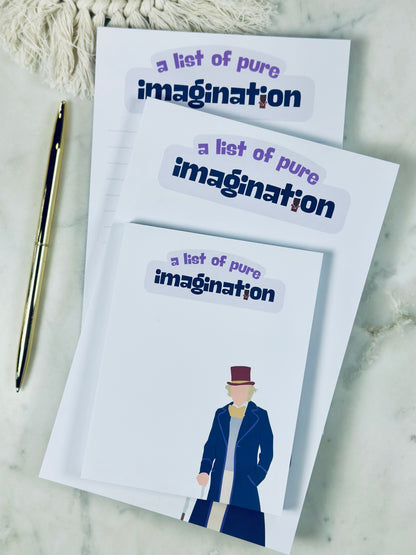 A List of Pure Imagination" Notepad/To-Do List – 50 Pages of Whimsical Wonder