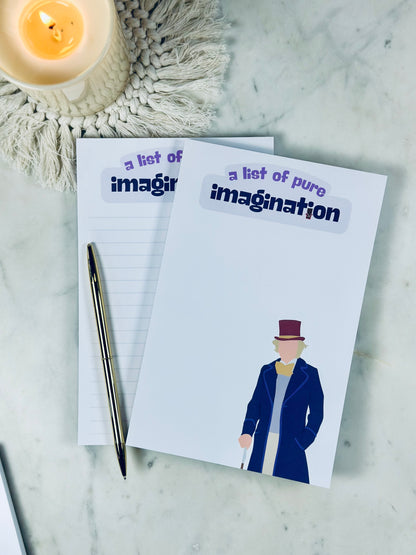 A List of Pure Imagination" Notepad/To-Do List – 50 Pages of Whimsical Wonder