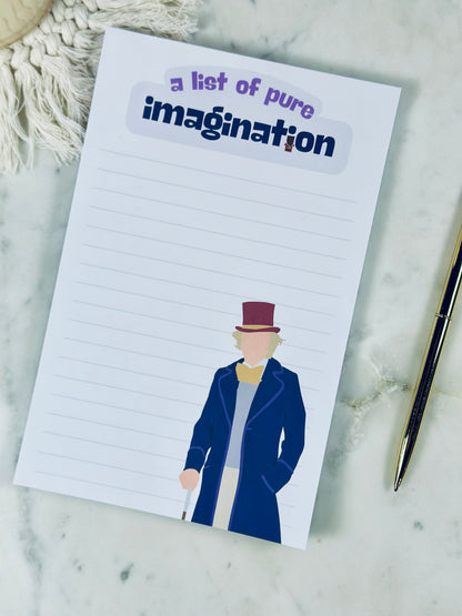 A List of Pure Imagination" Notepad/To-Do List – 50 Pages of Whimsical Wonder