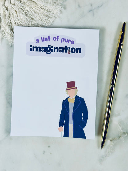 A List of Pure Imagination" Notepad/To-Do List – 50 Pages of Whimsical Wonder