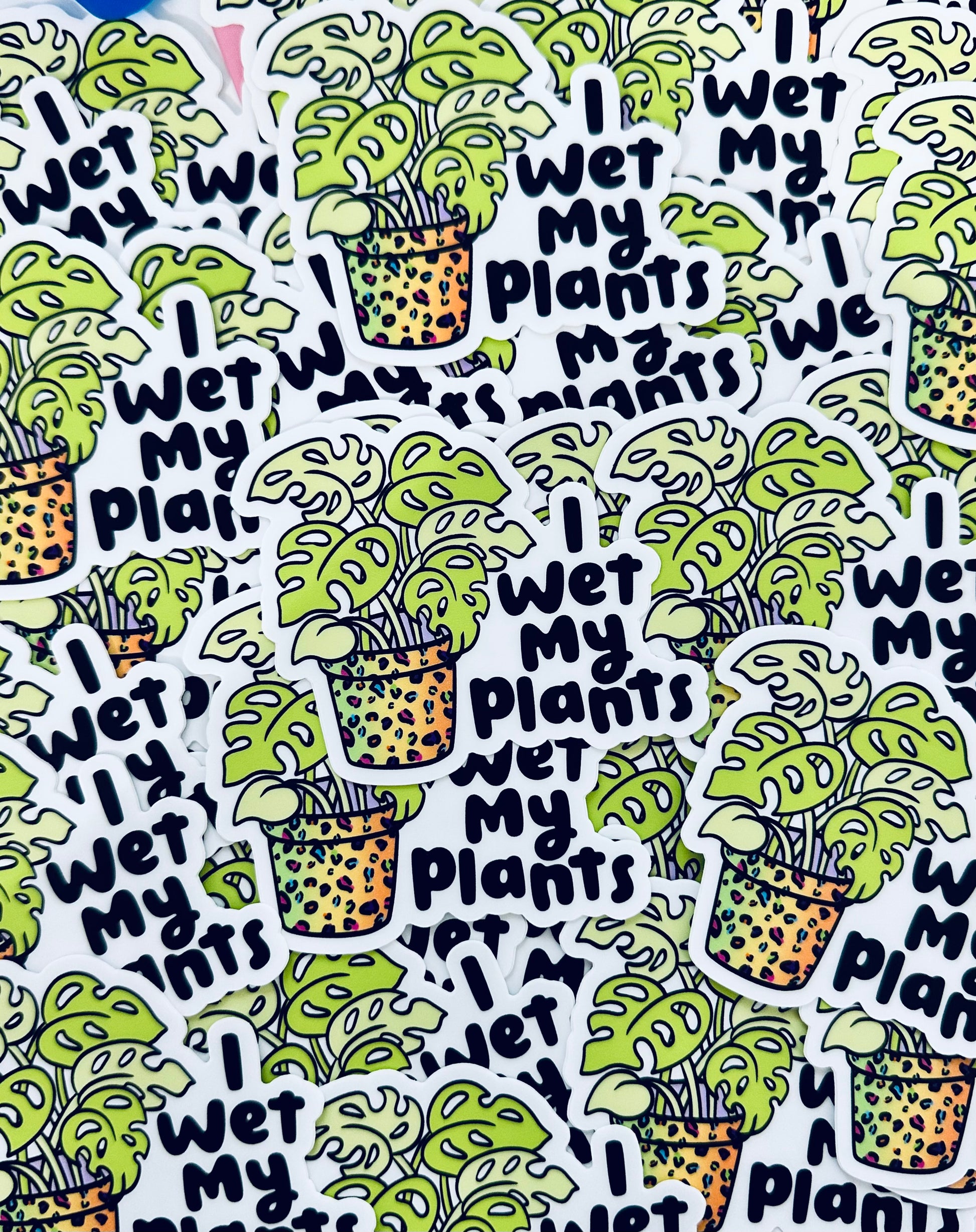 I wet my plants Sticker, Mental Health Sticker, Trendy Sticker for Kindle, Laptop, Best Selling Permanent Sticker maedaymaedaymaeday