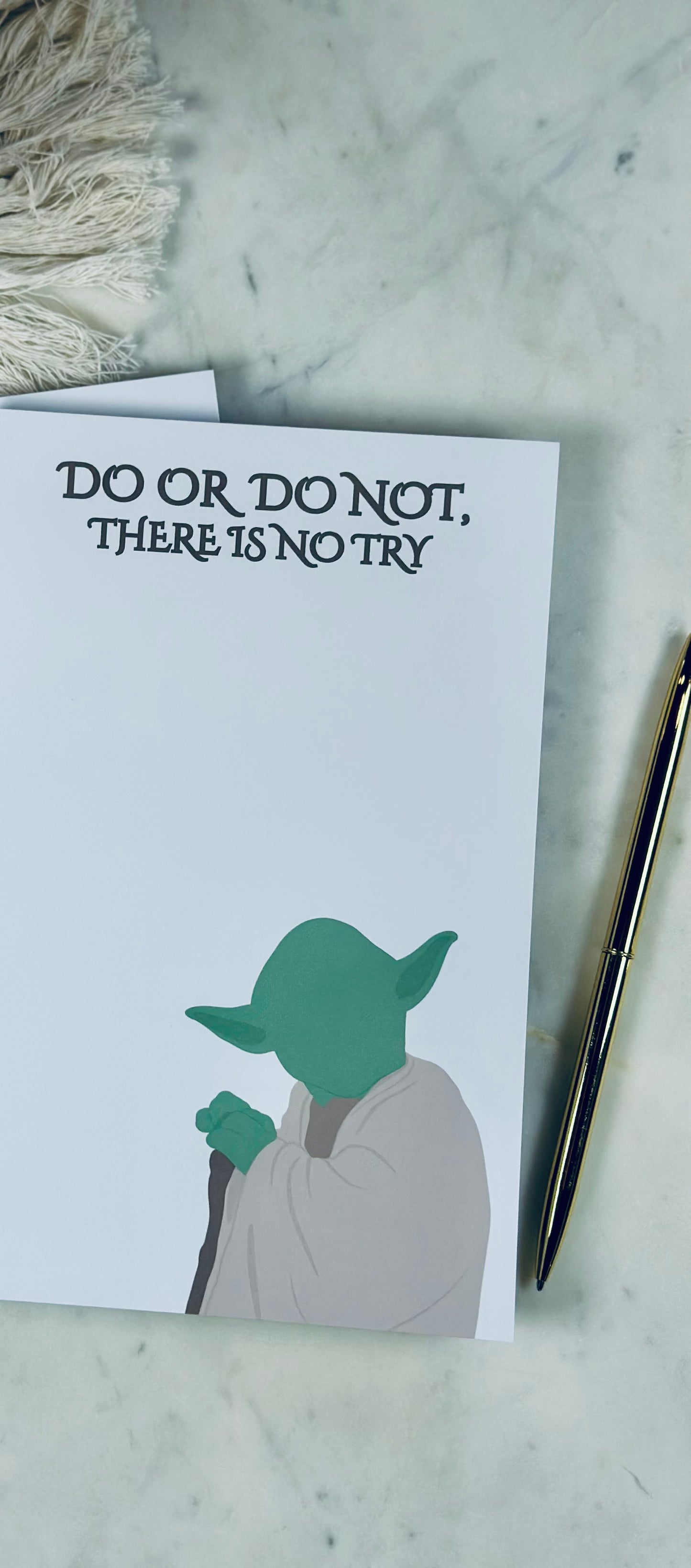 Do or Do Not Half Letter, 50 Pages of Galactic Determination Notepad/To-Do List