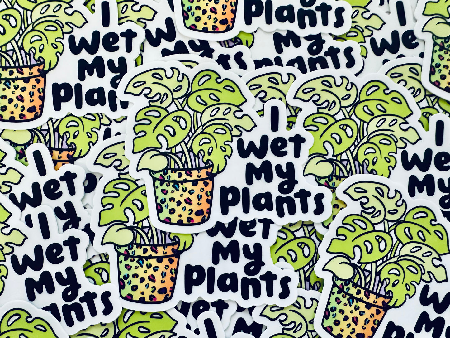 I wet my plants Sticker, Mental Health Sticker, Trendy Sticker for Kindle, Laptop, Best Selling Permanent Sticker maedaymaedaymaeday