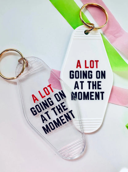 A Lot Going On at the Moment Retro Vintage Motel Keychain, Cute Retro Hotel Keychain maedaymaedaymaeday