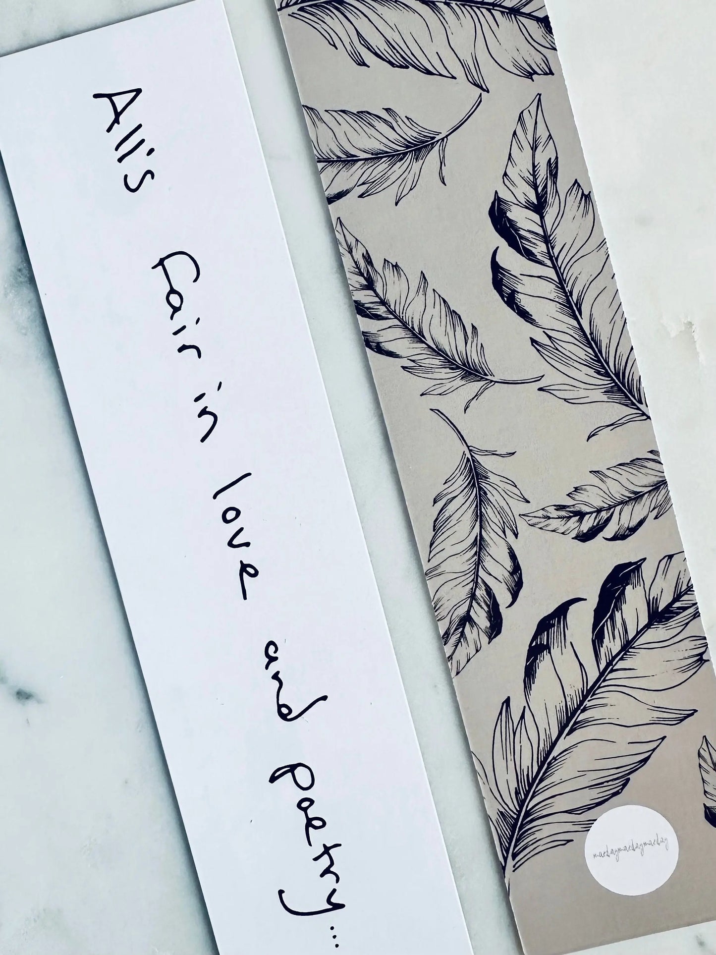 All's is Fair in Love and Poetry Bookmark, The Tortured Poets Department Inspired Bookmark, TTPD Bookmark maedaymaedaymaeday