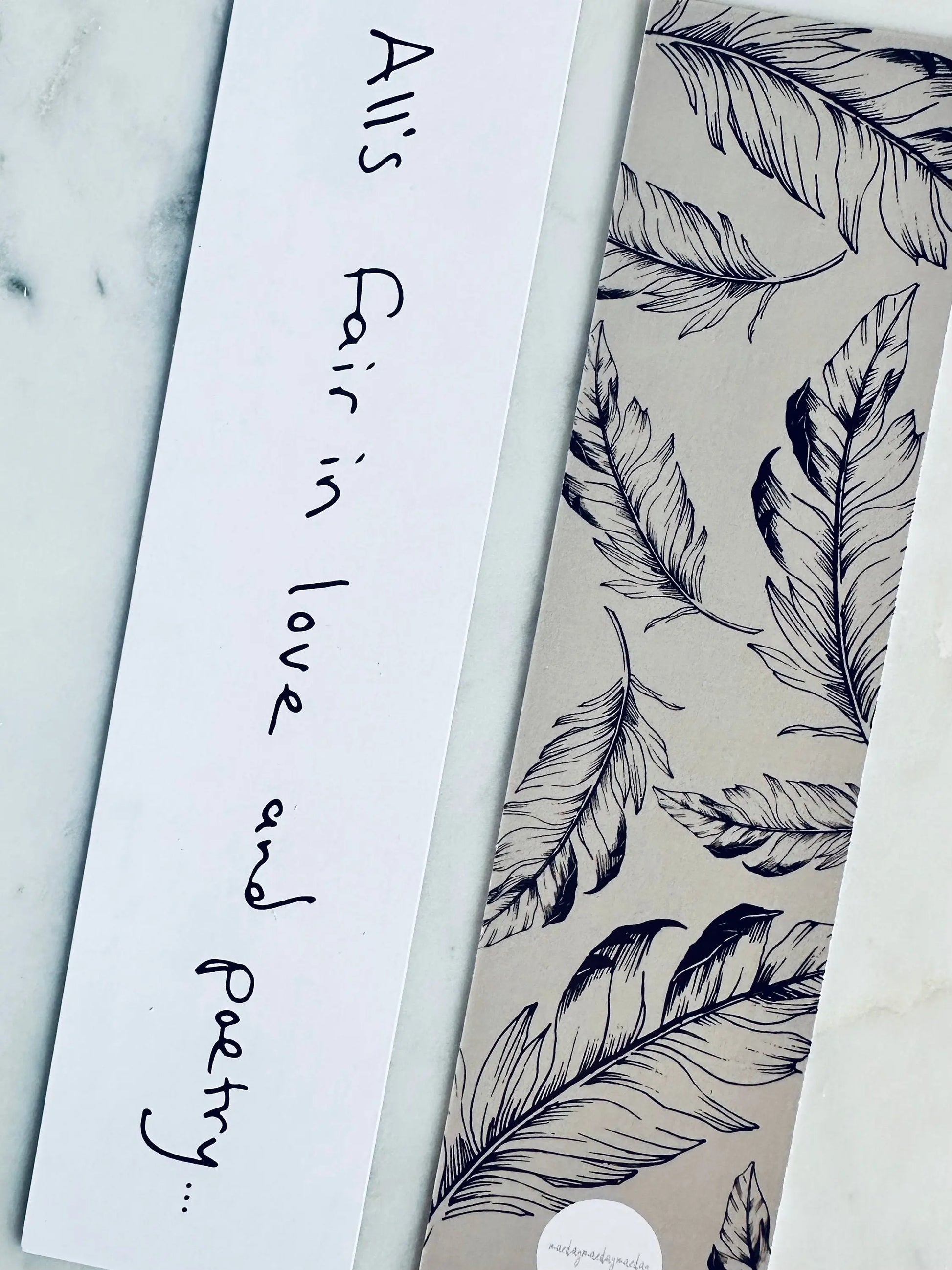 All's is Fair in Love and Poetry Bookmark, The Tortured Poets Department Inspired Bookmark, TTPD Bookmark maedaymaedaymaeday