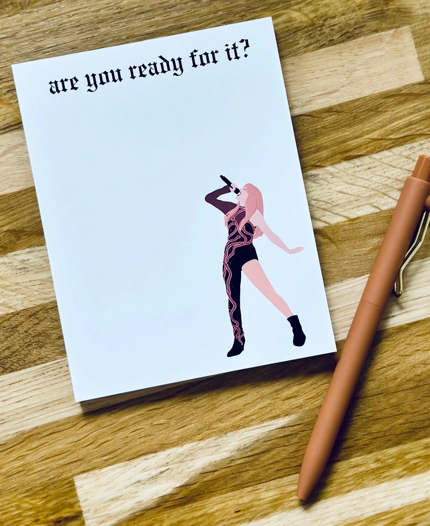 Pop Culture Queen Quarter Page Notepad, Reputation Merch, Are you Ready for It Notepad, In My Notepad Era, 5.5x4.25 50 Page Notepad