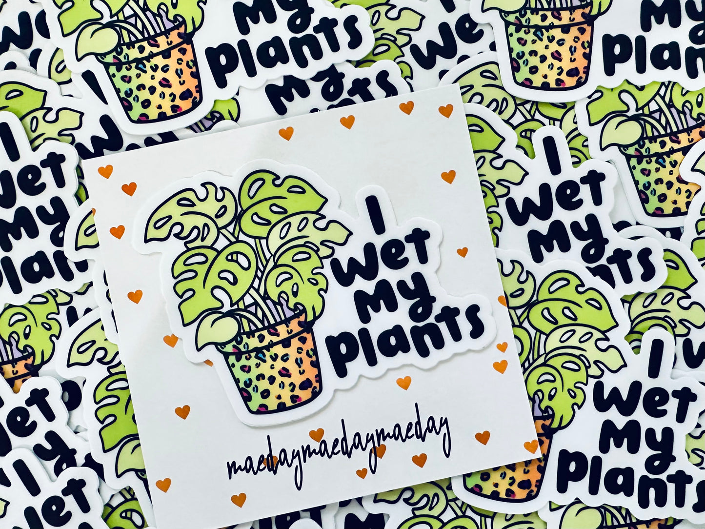 I wet my plants Sticker, Mental Health Sticker, Trendy Sticker for Kindle, Laptop, Best Selling Permanent Sticker maedaymaedaymaeday