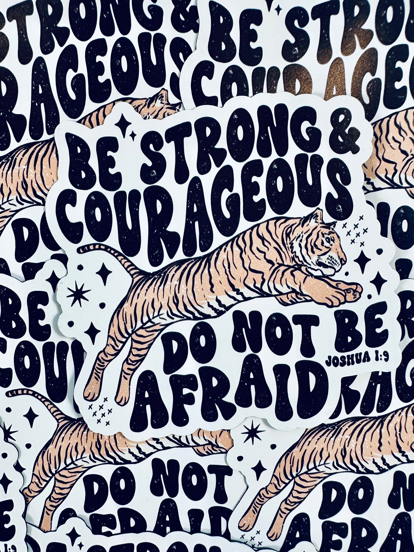 Be Strong & Courageous Magnet – A Daily Dose of Faith and Encouragement