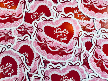 I’m Literally Just a Girl Cake Refrigerator Magnet – Sweet, Sassy, and Sticks Anywhere