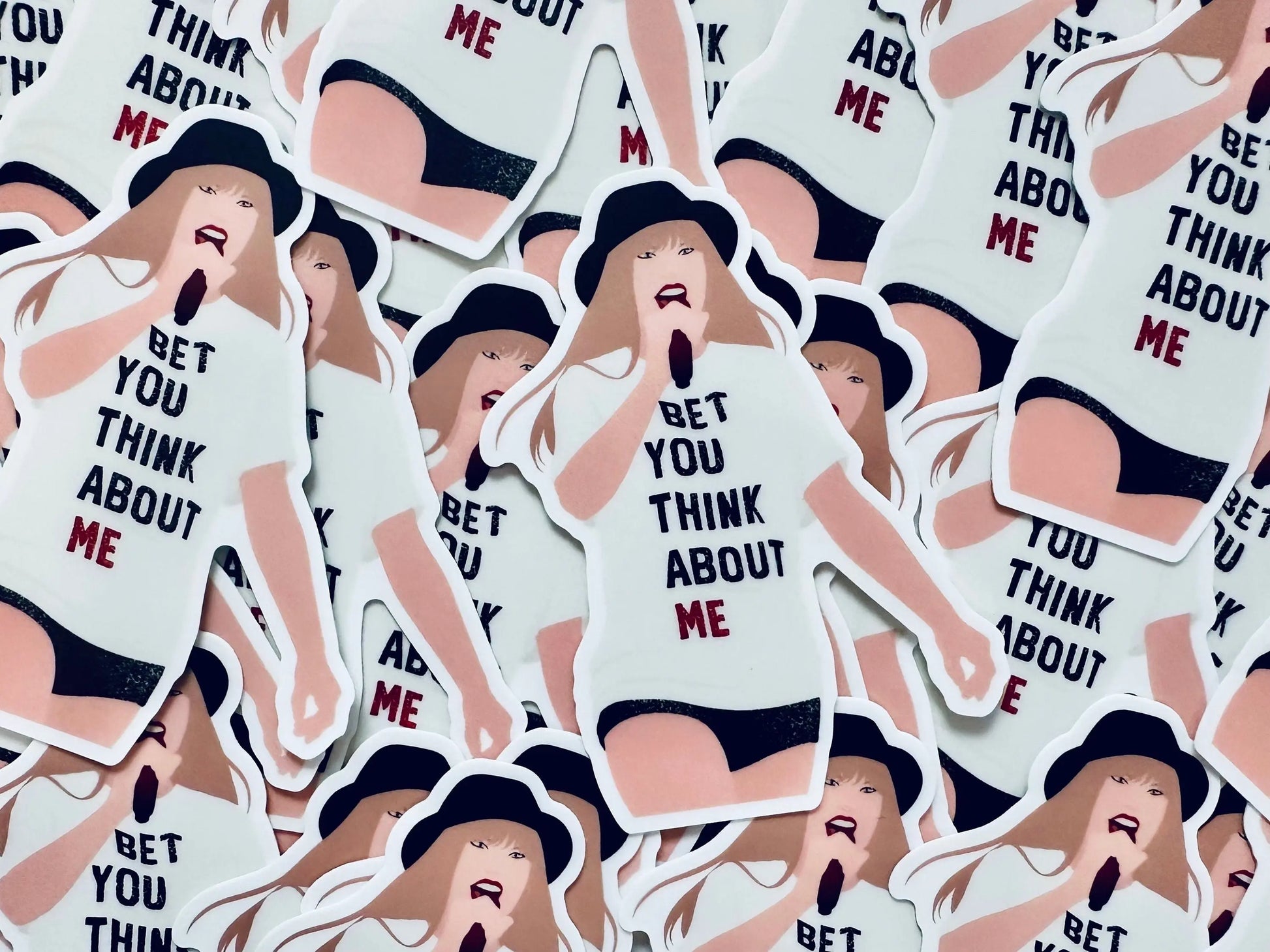 Bet you Think About Me Red Eras Outfit Sticker, Feeling 22, By the Eras Outfit Sticker, Eras Outfit Sticker, Swift Inspired Vinyl Sticker maedaymaedaymaeday