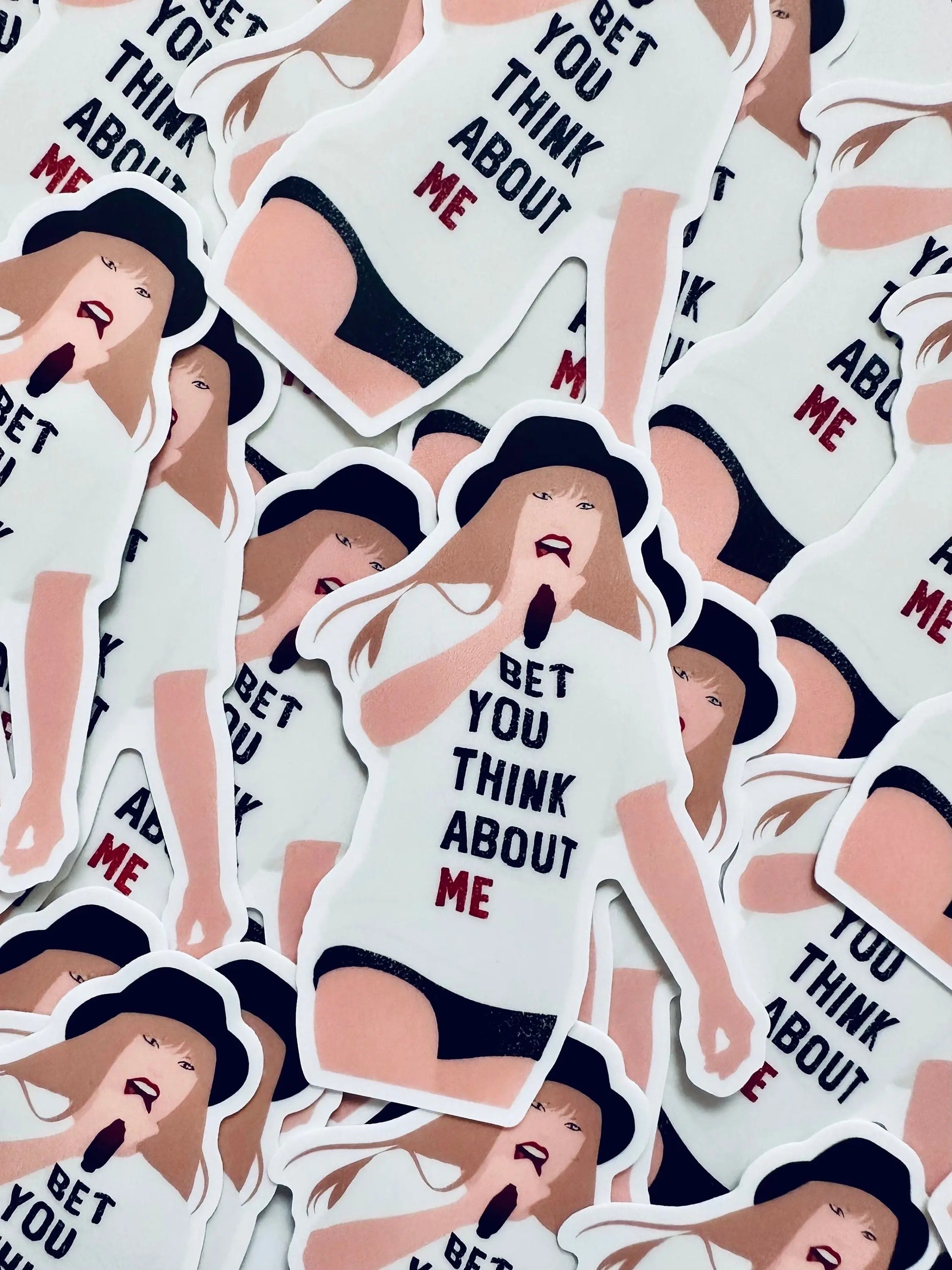 Bet you Think About Me Red Eras Outfit Sticker, Feeling 22, By the Eras Outfit Sticker, Eras Outfit Sticker, Swift Inspired Vinyl Sticker maedaymaedaymaeday