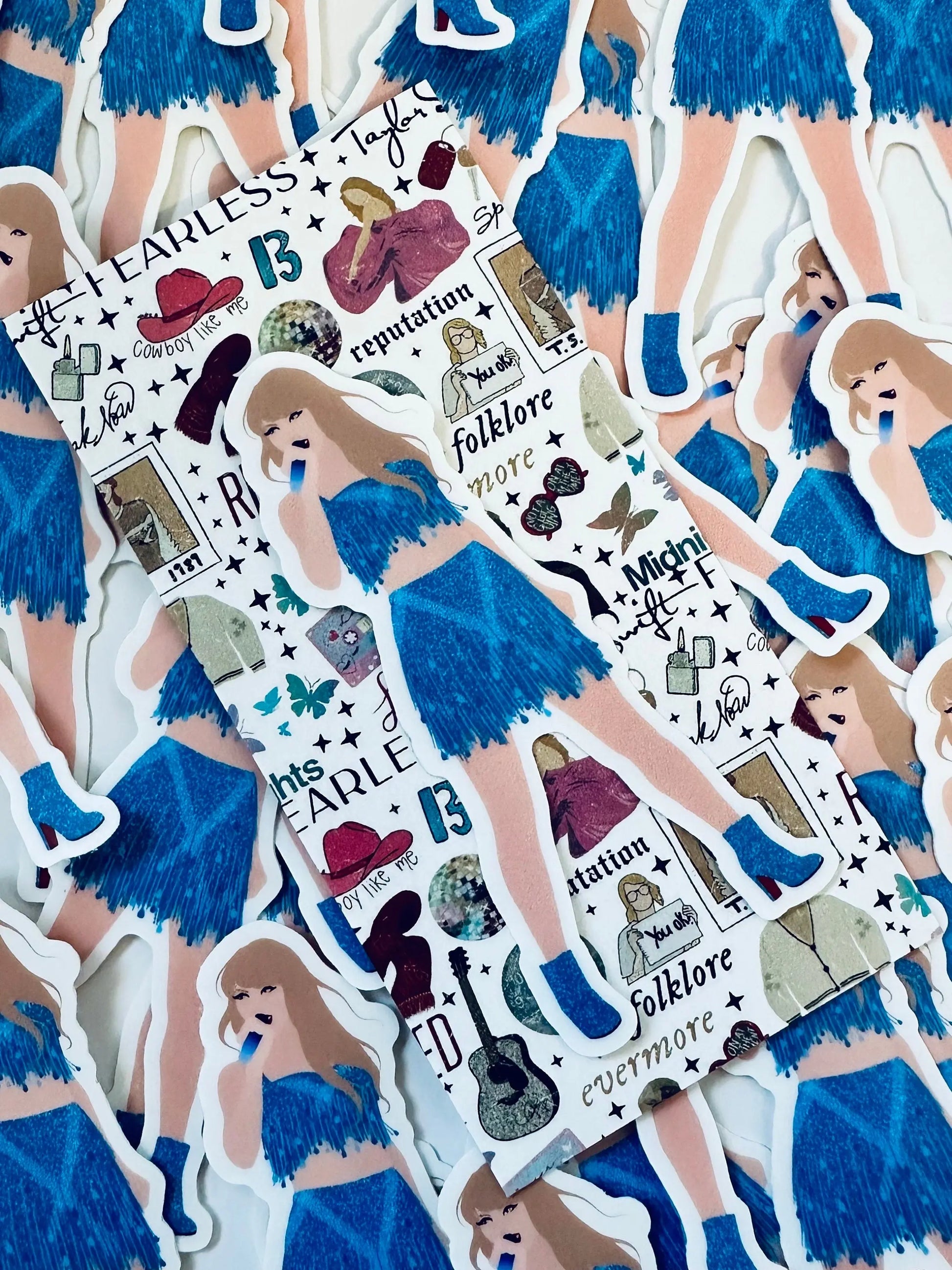 Blue 1989 Eras Outfit Sticker, Shake it Off Sticker, By the Eras Outfit Sticker, Eras Outfit Sticker,Swift Inspired Vinyl Sticker, Taylors maedaymaedaymaeday