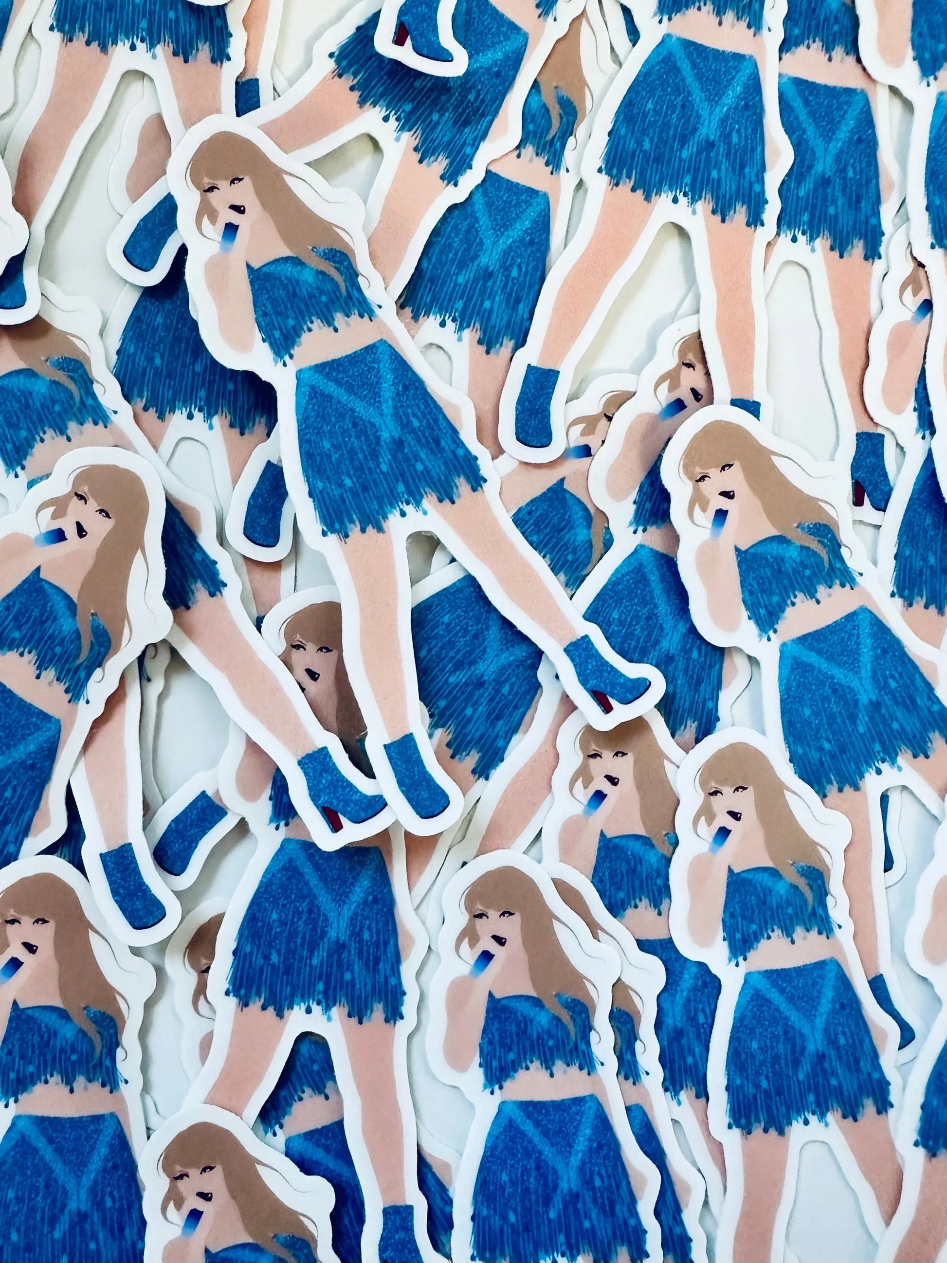 Blue 1989 Eras Outfit Sticker, Shake it Off Sticker, By the Eras Outfit Sticker, Eras Outfit Sticker,Swift Inspired Vinyl Sticker, Taylors maedaymaedaymaeday