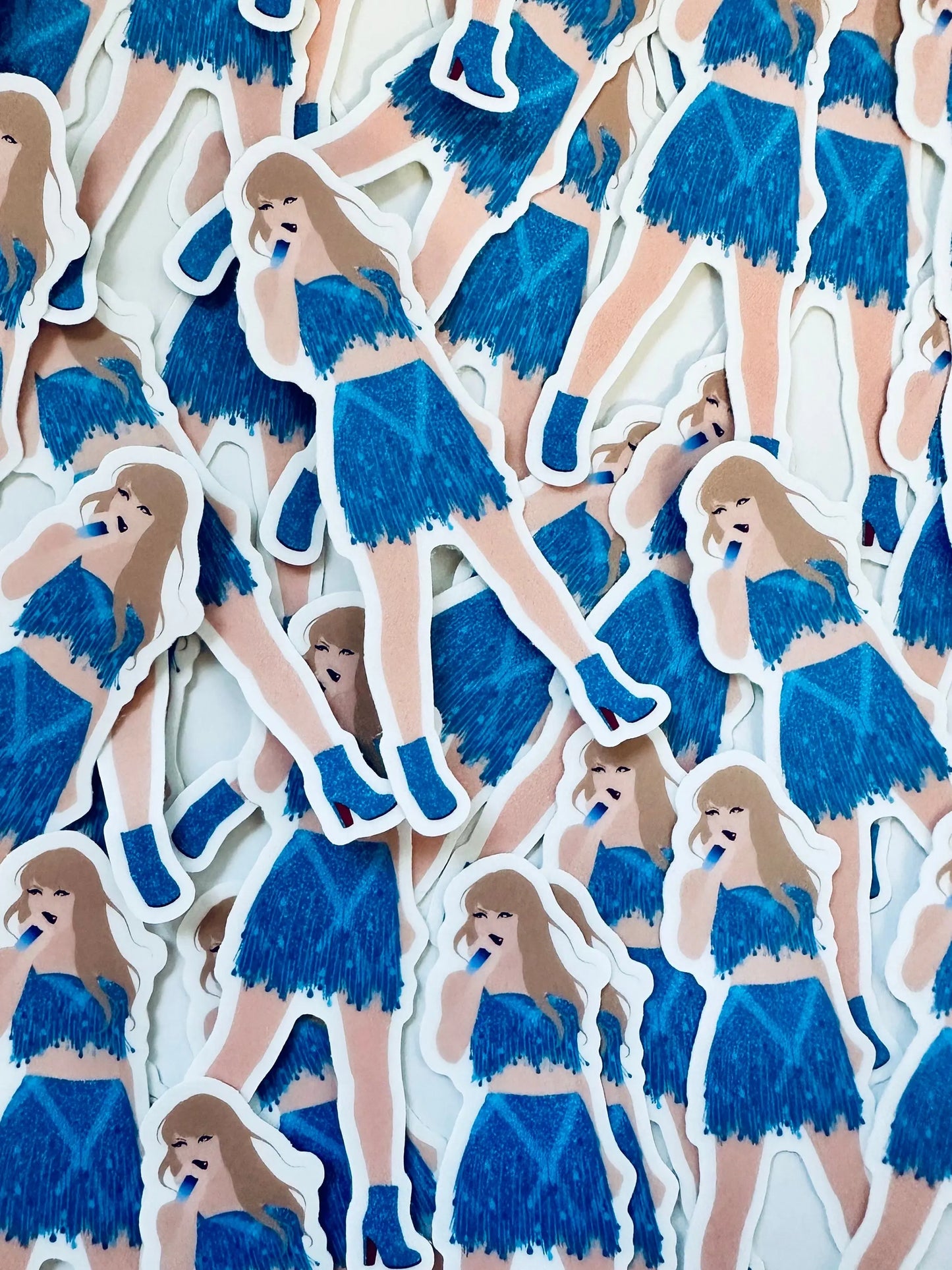 Blue 1989 Eras Outfit Sticker, Shake it Off Sticker, By the Eras Outfit Sticker, Eras Outfit Sticker,Swift Inspired Vinyl Sticker, Taylors maedaymaedaymaeday