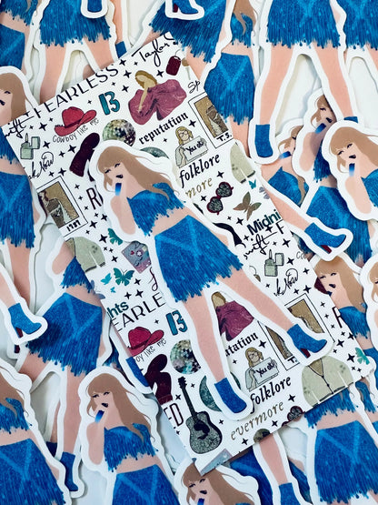 Blue 1989 Eras Outfit Sticker, Shake it Off Sticker, Eras Inspired Outfit Sticker - maedaymaedaymaeday